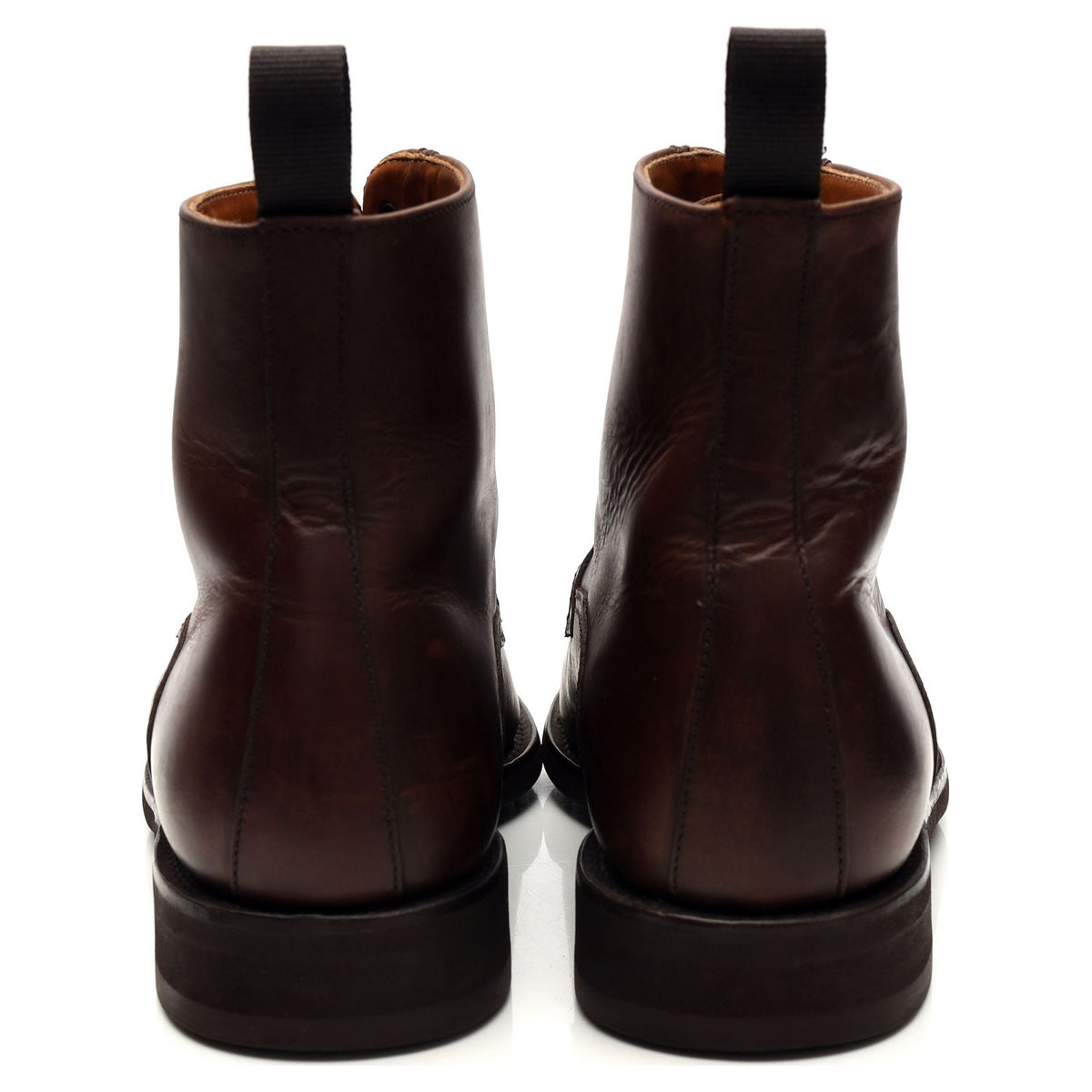 Brown Leather Apron Boots UK 9
