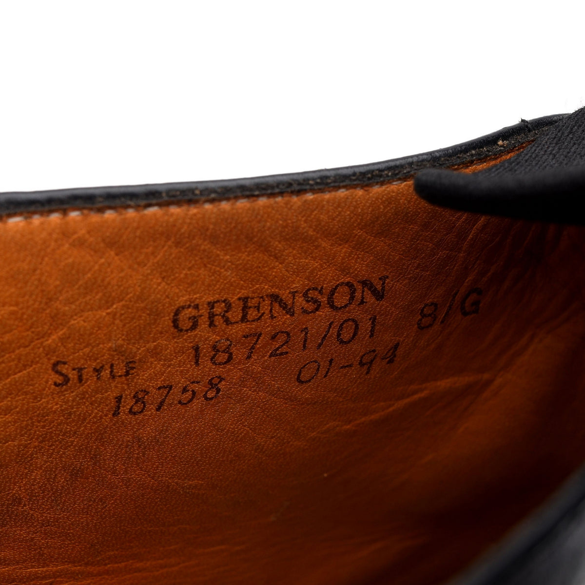 &#39;18721&#39; Black Leather Brogue Derby Boots UK 8 G