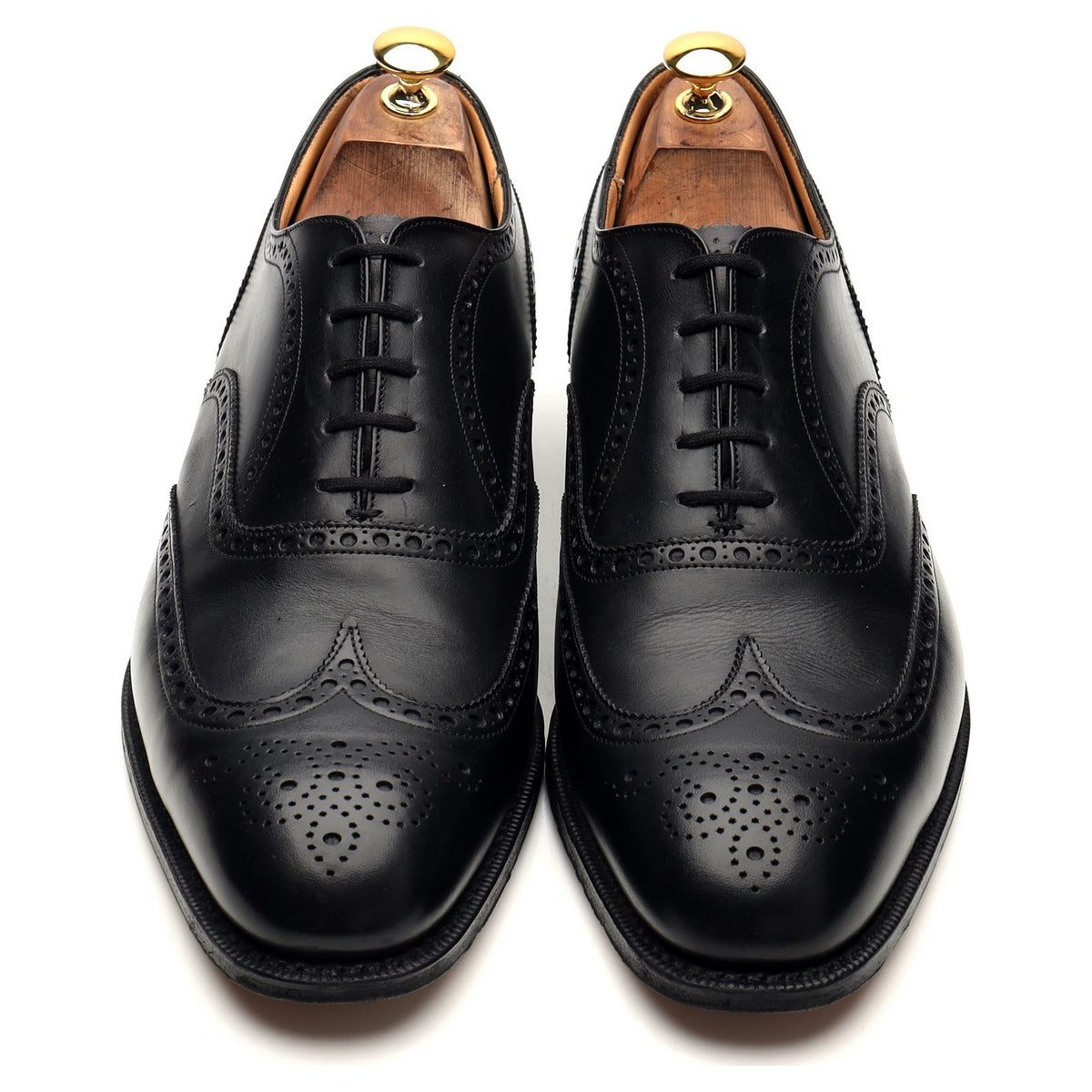 &#39;Chetwynd&#39; Black Leather Oxford Brogues UK 10 G
