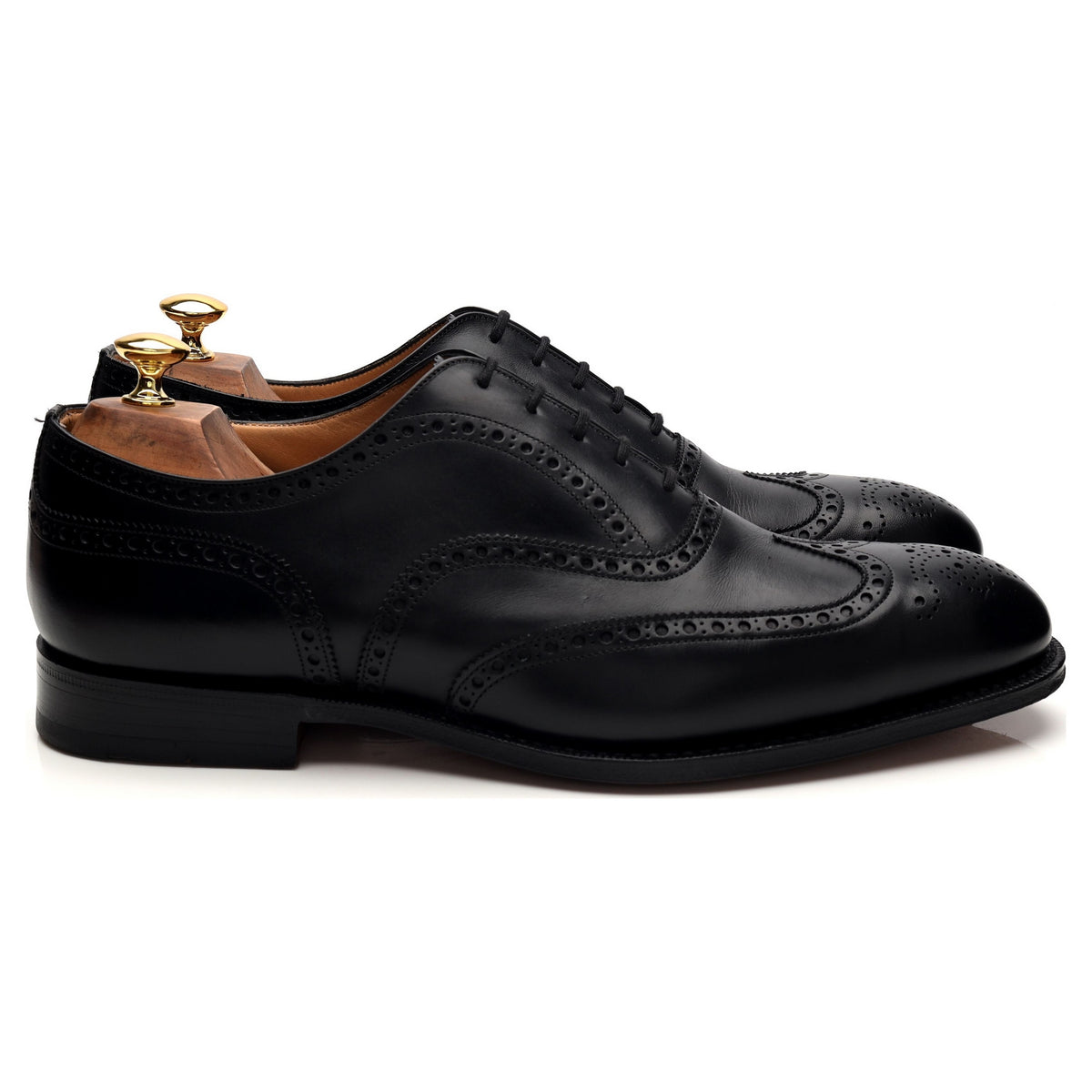 &#39;Chetwynd&#39; Black Leather Oxford Brogues UK 10 G