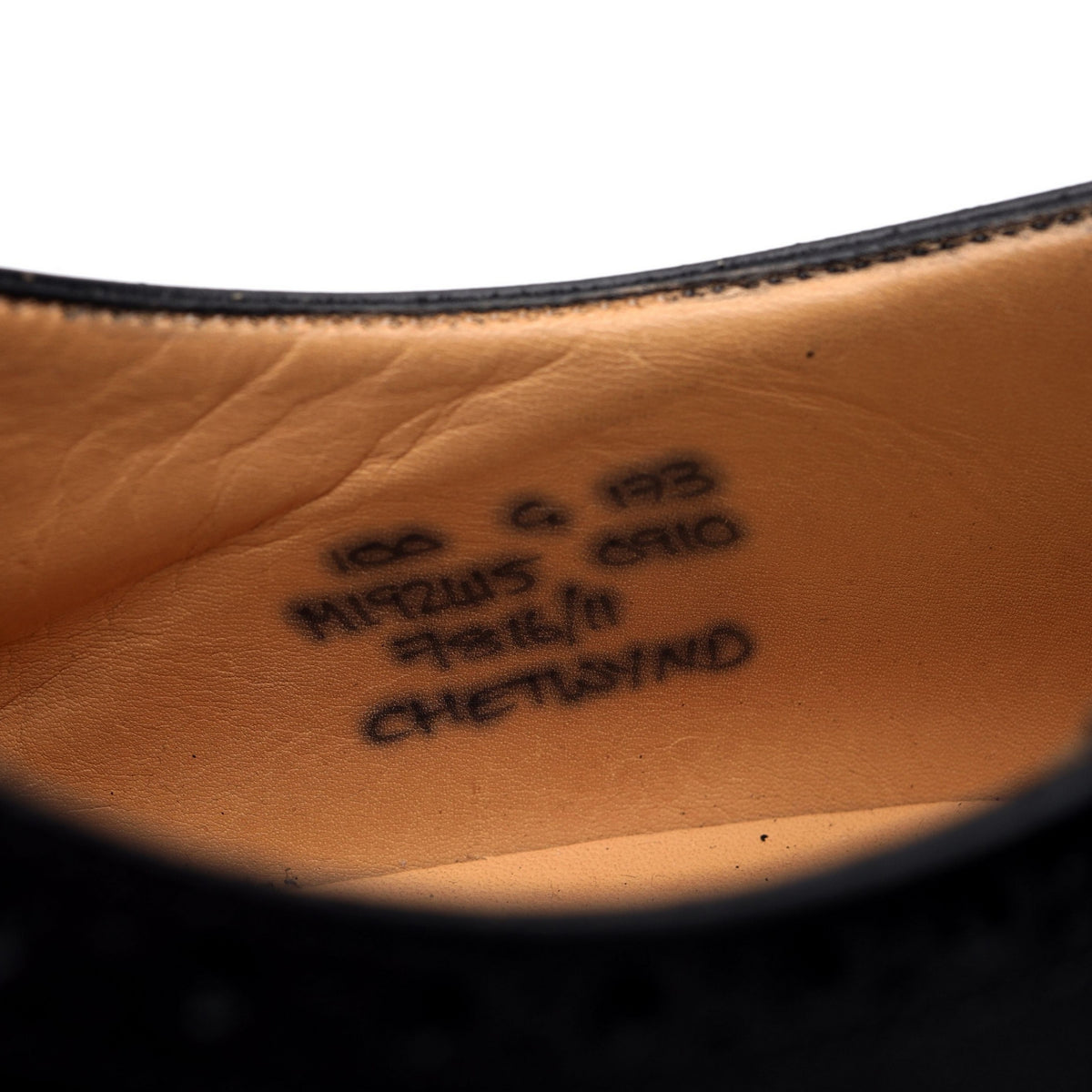 &#39;Chetwynd&#39; Black Leather Oxford Brogues UK 10 G