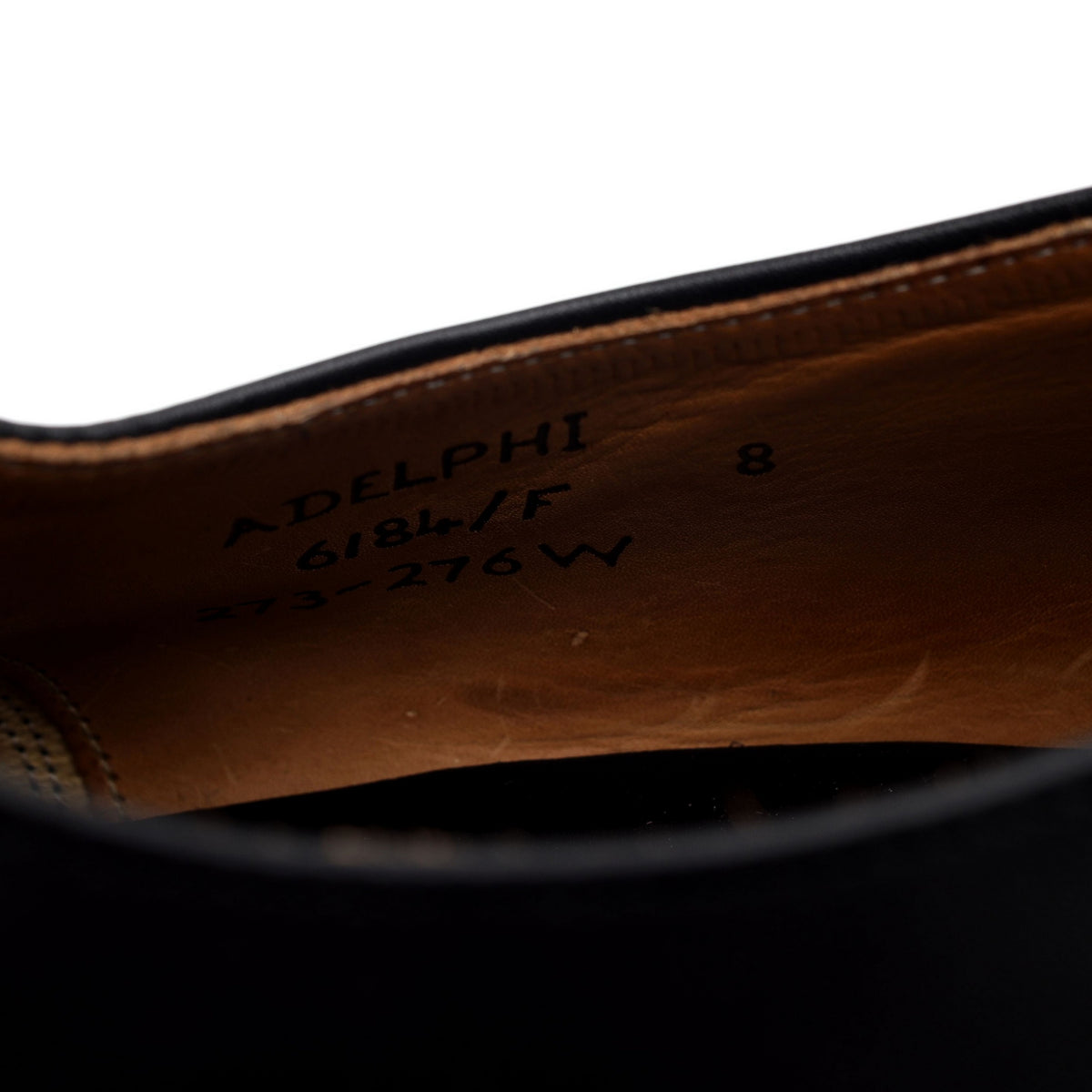 &#39;Adelphi&#39; Black Leather Oxford UK 8 F