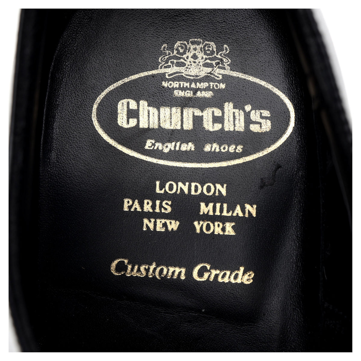 &#39;Alastair&#39; Black Patent Leather Oxford UK 8.5 F