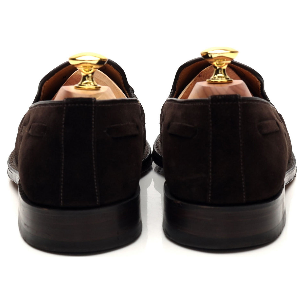 &#39;Lincoln&#39; Dark Brown Suede Tassel Loafers UK 7.5 F