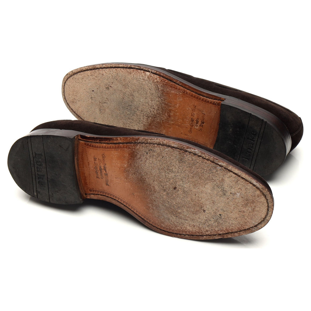 &#39;Lincoln&#39; Dark Brown Suede Tassel Loafers UK 7.5 F