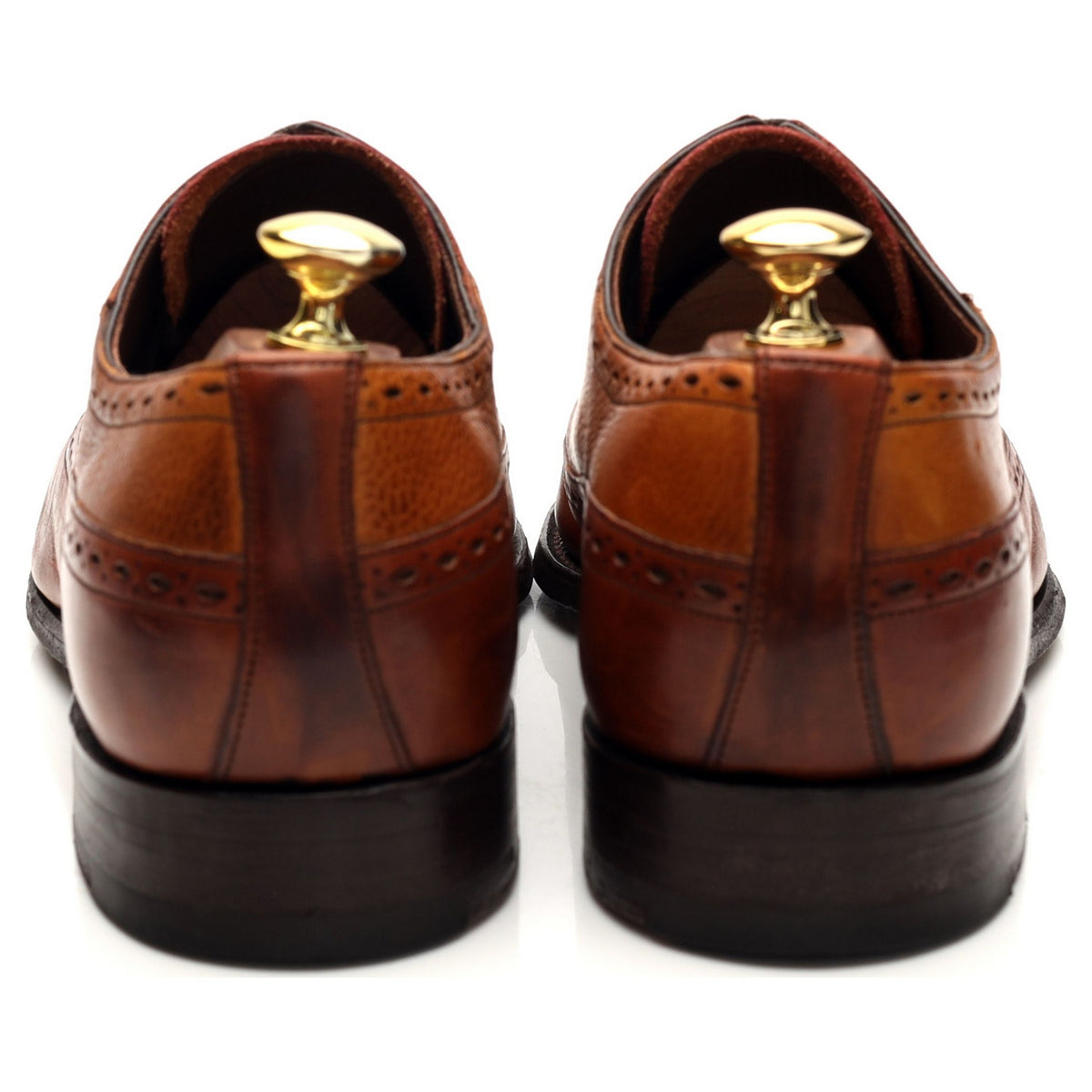 &#39;Rochester&#39; Tan Brown Leather Oxford Brogues UK 8 G