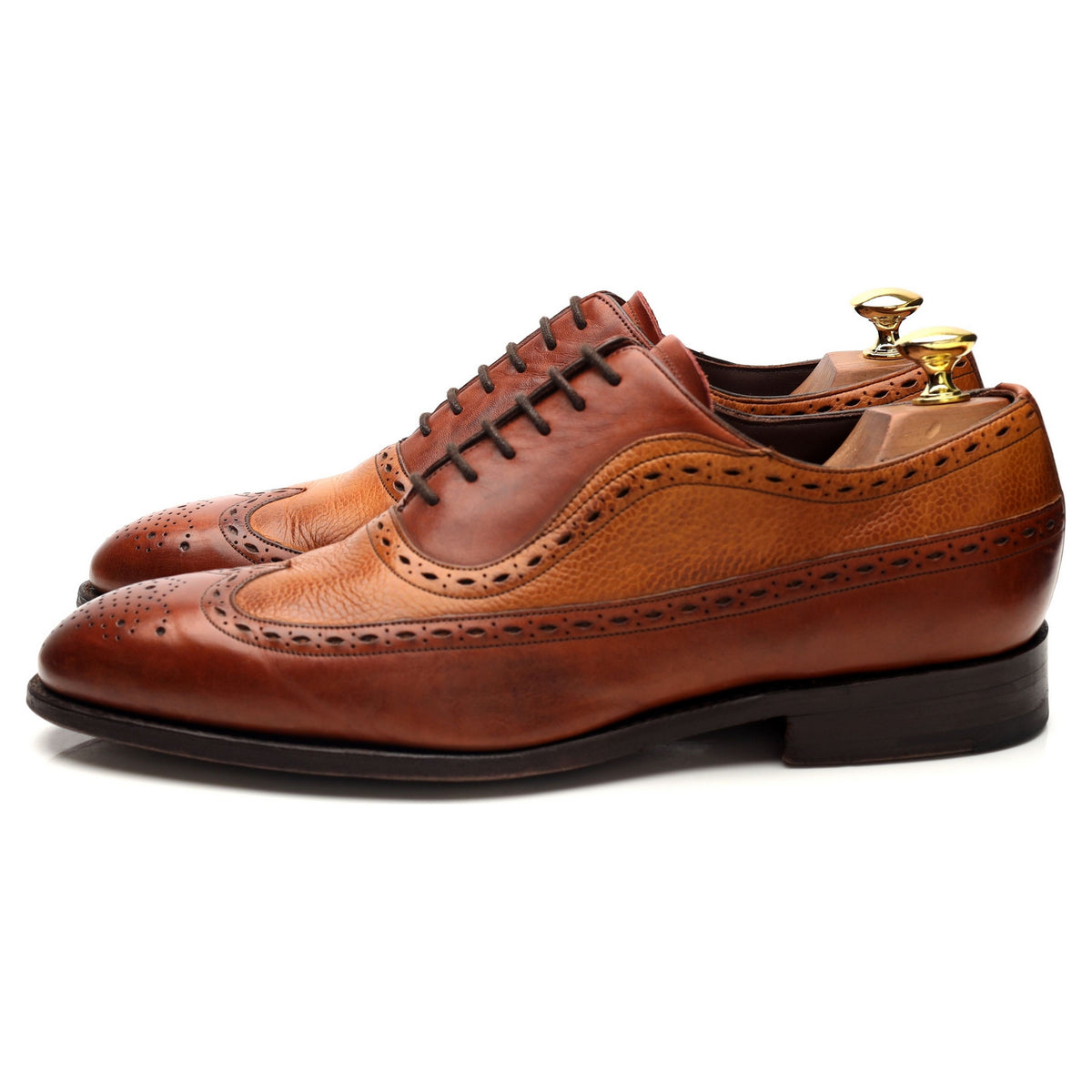 &#39;Rochester&#39; Tan Brown Leather Oxford Brogues UK 8 G