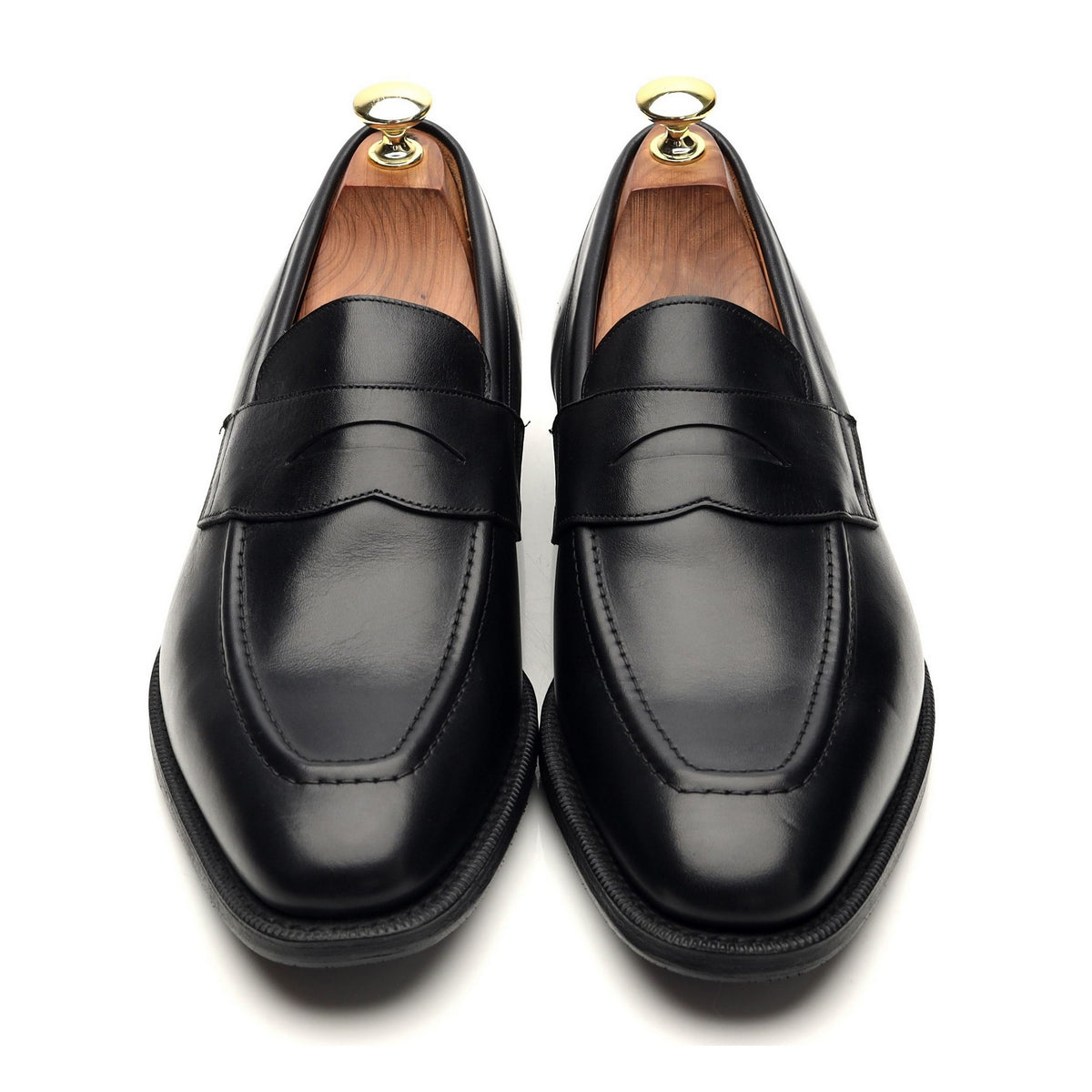 &#39;Sears&#39; Black Leather Loafers UK 7.5 G
