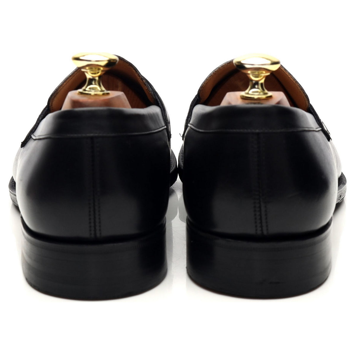 &#39;Sears&#39; Black Leather Loafers UK 7.5 G