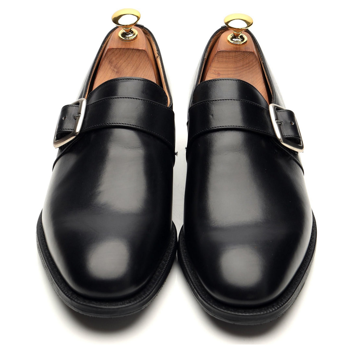 &#39;Woodham&#39; Black Leather Monk Strap UK 7.5 F