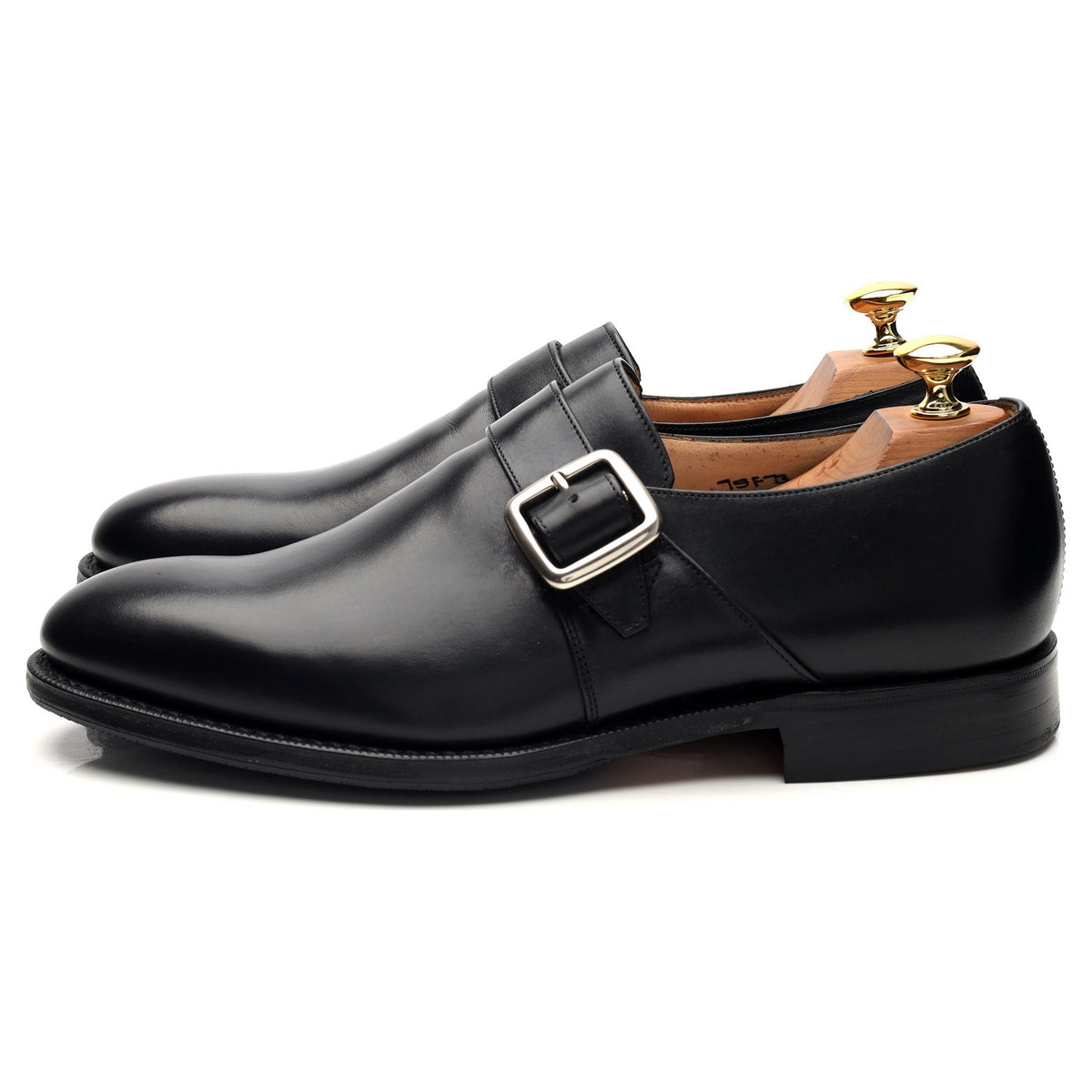 &#39;Woodham&#39; Black Leather Monk Strap UK 7.5 F