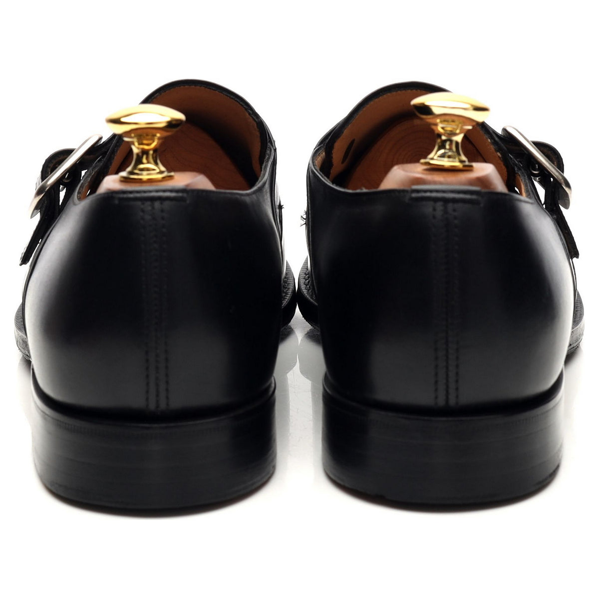 &#39;Woodham&#39; Black Leather Monk Strap UK 7.5 F