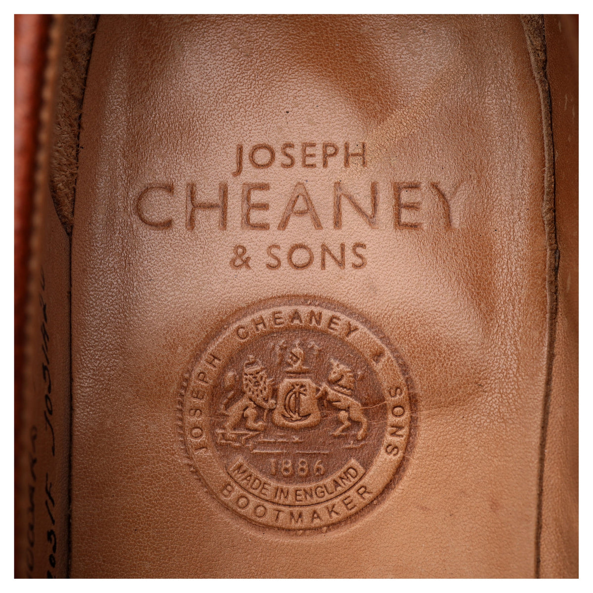 &#39;Howard&#39; Tan Brown Grain Leather Loafers UK 9 F
