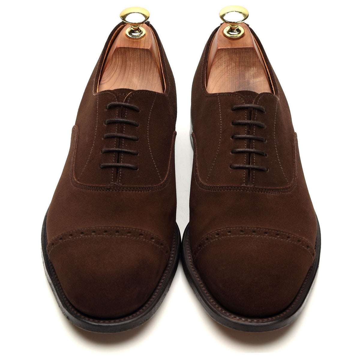 &#39;Epsom&#39; Brown Suede Oxford UK 8