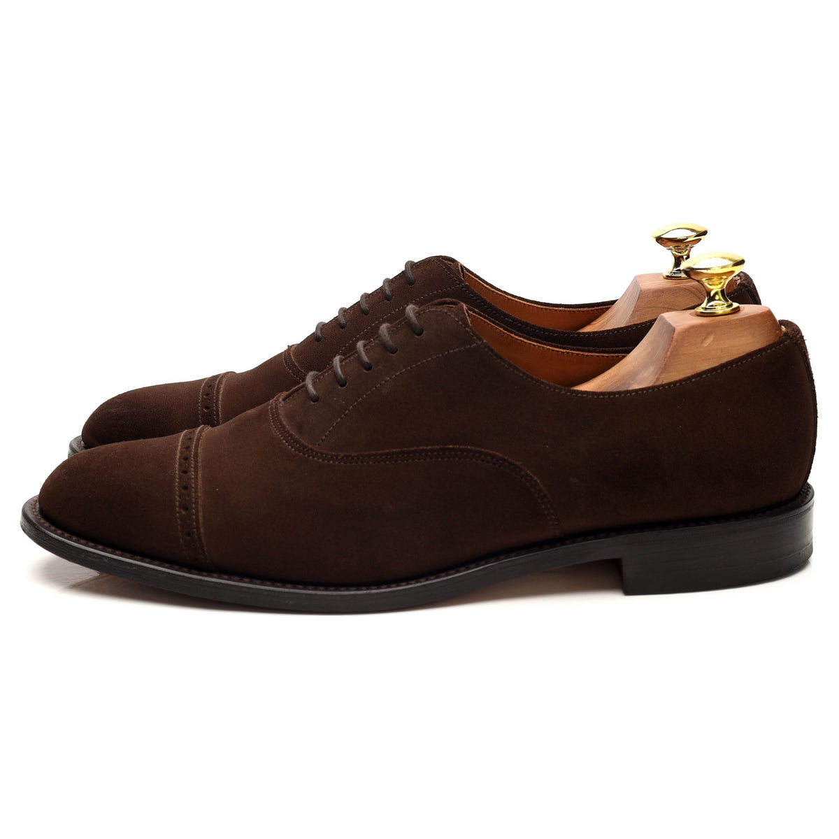 &#39;Epsom&#39; Brown Suede Oxford UK 8