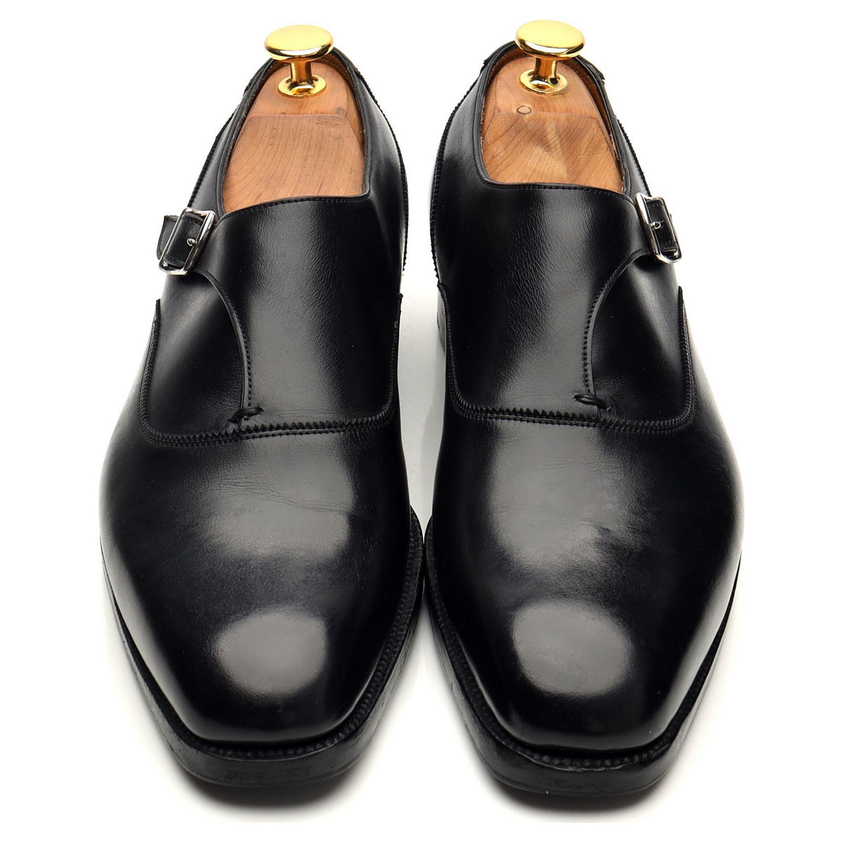 Bespoke Black Leather Monk Strap UK 6 / UK 6.5 E