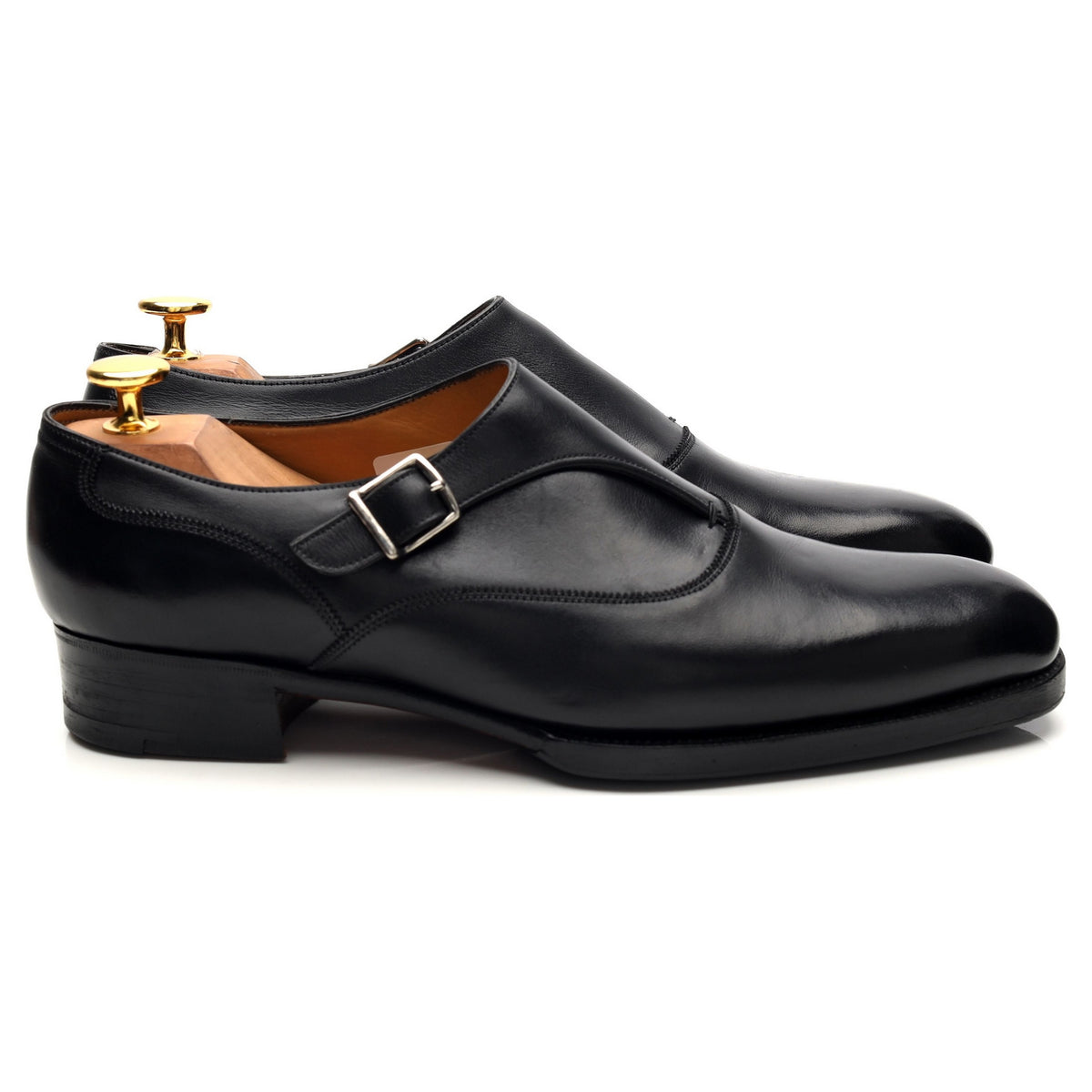 Bespoke Black Leather Monk Strap UK 6 / UK 6.5 E