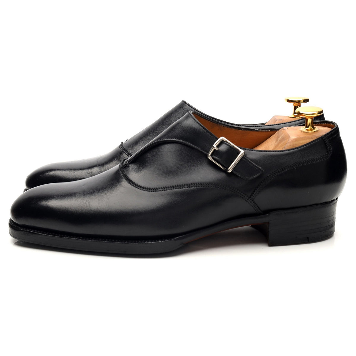 Bespoke Black Leather Monk Strap UK 6 / UK 6.5 E