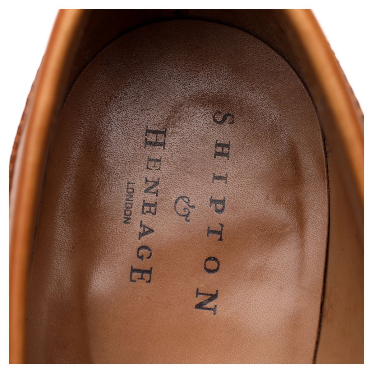 Shipton &amp; Heneage &#39;Burghley&#39; Tan Brown Leather Loafers UK 10.5 EX