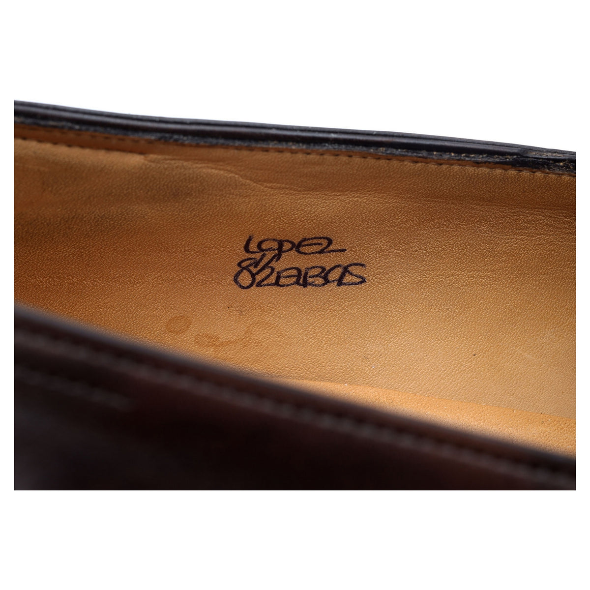 &#39;Lopez&#39; Dark Brown Museum Leather Loafers UK 8.5 E