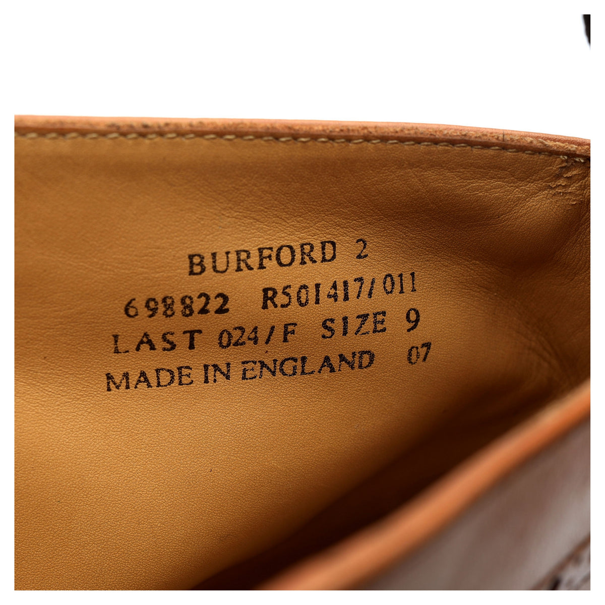 1880 'Burford 2' Tan Brown Leather Brogue Boots UK 9 F - Abbot's Shoes