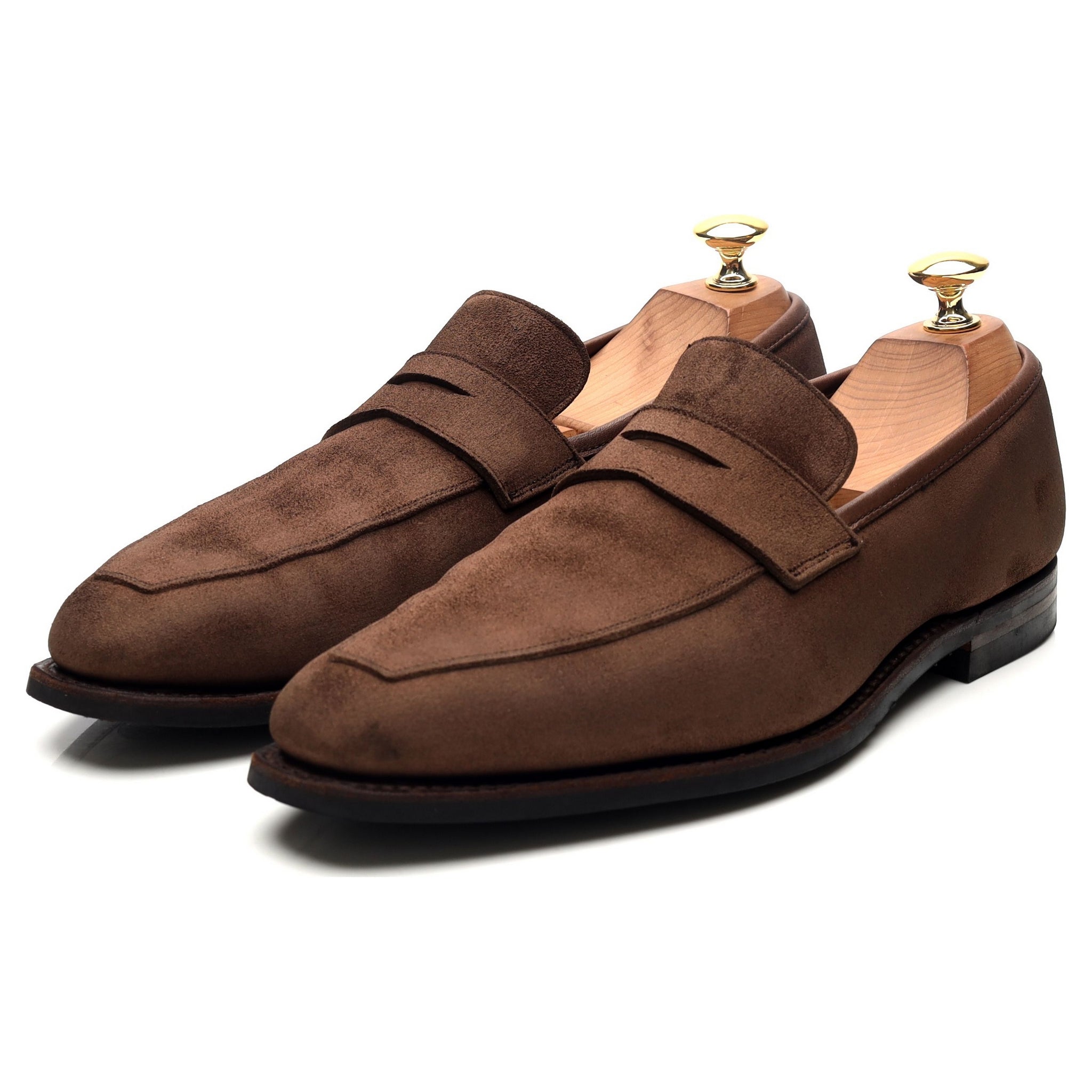 Merton' Brown Suede Loafers UK 6 E - Abbot's Shoes