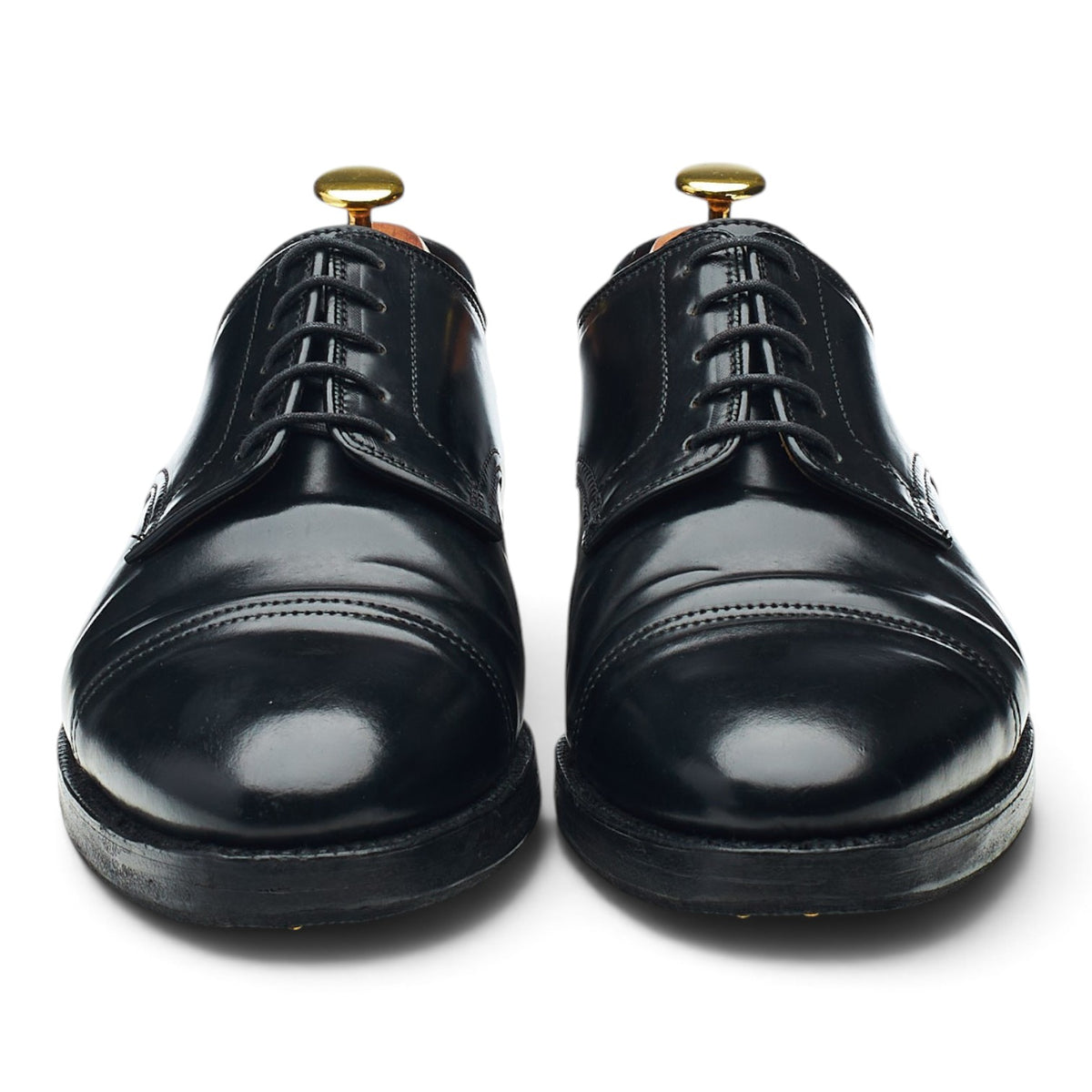 'Bradford' Black Cordovan Leather Derby UK 8 E