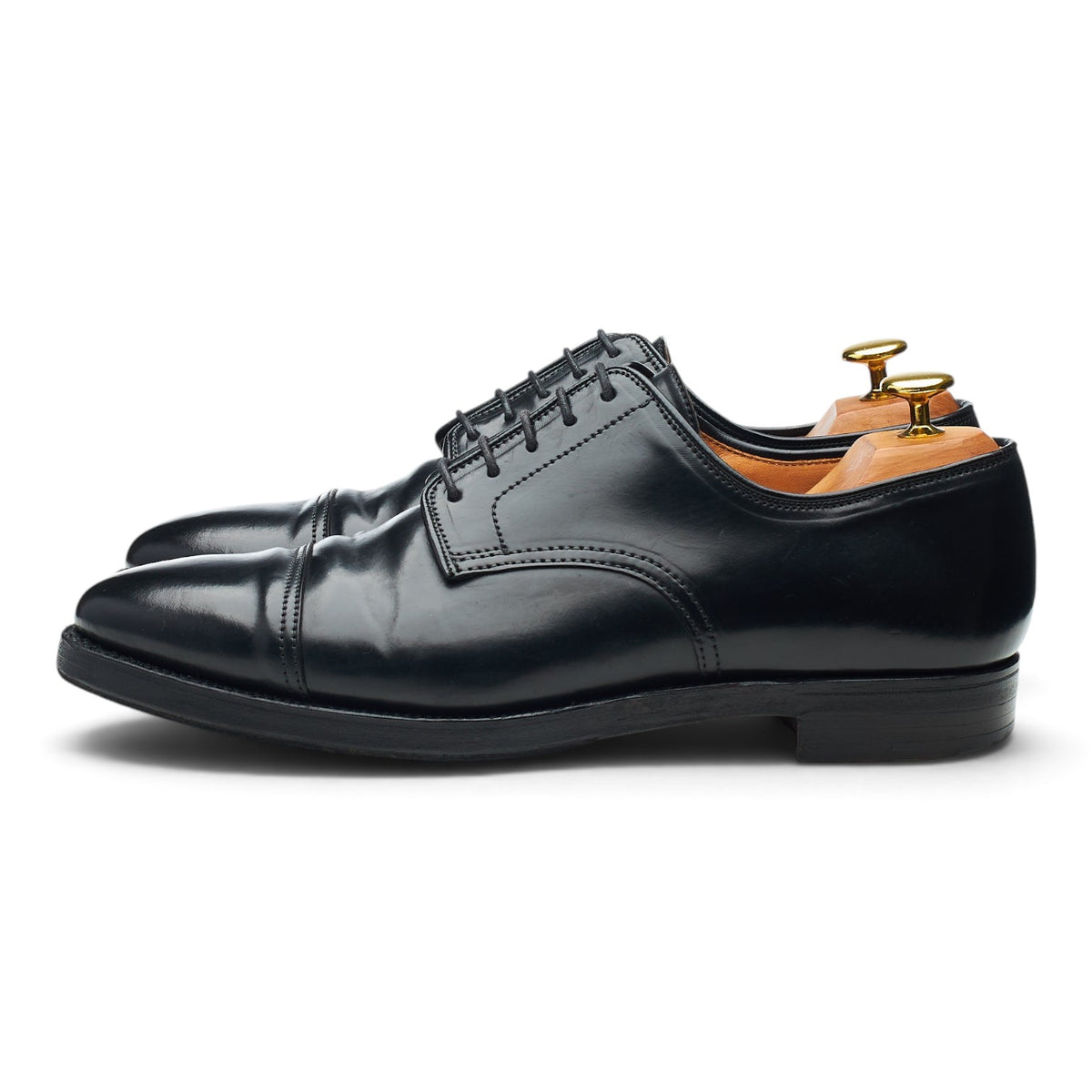 'Bradford' Black Cordovan Leather Derby UK 8 E