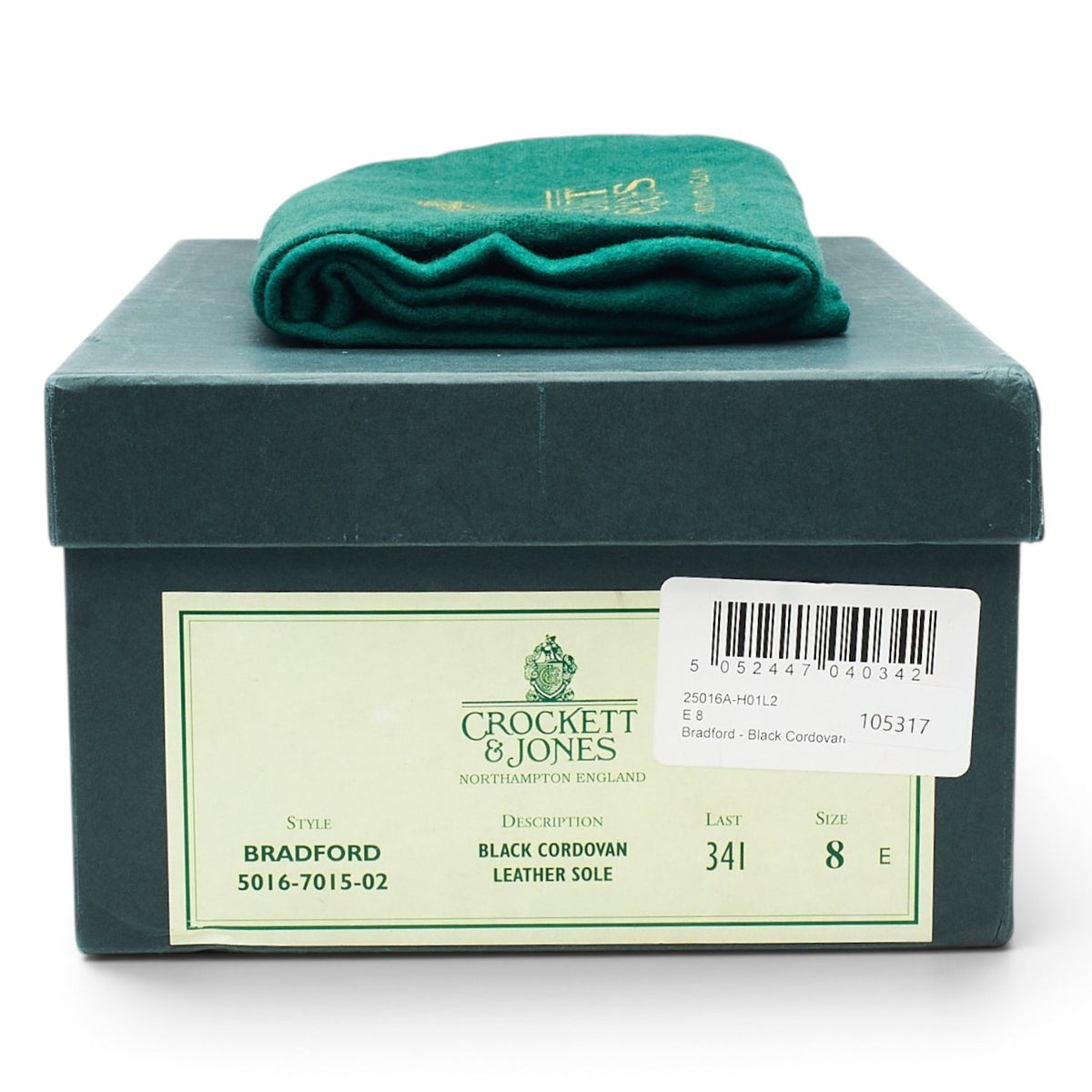 'Bradford' Black Cordovan Leather Derby UK 8 E