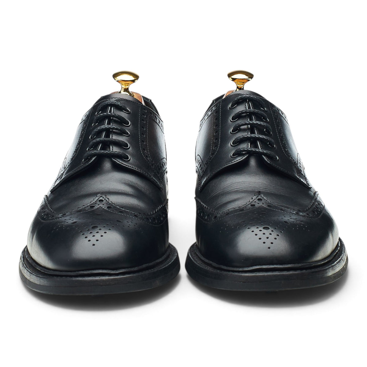 1880 'Chester' Black Leather Derby Brogues UK 11 F