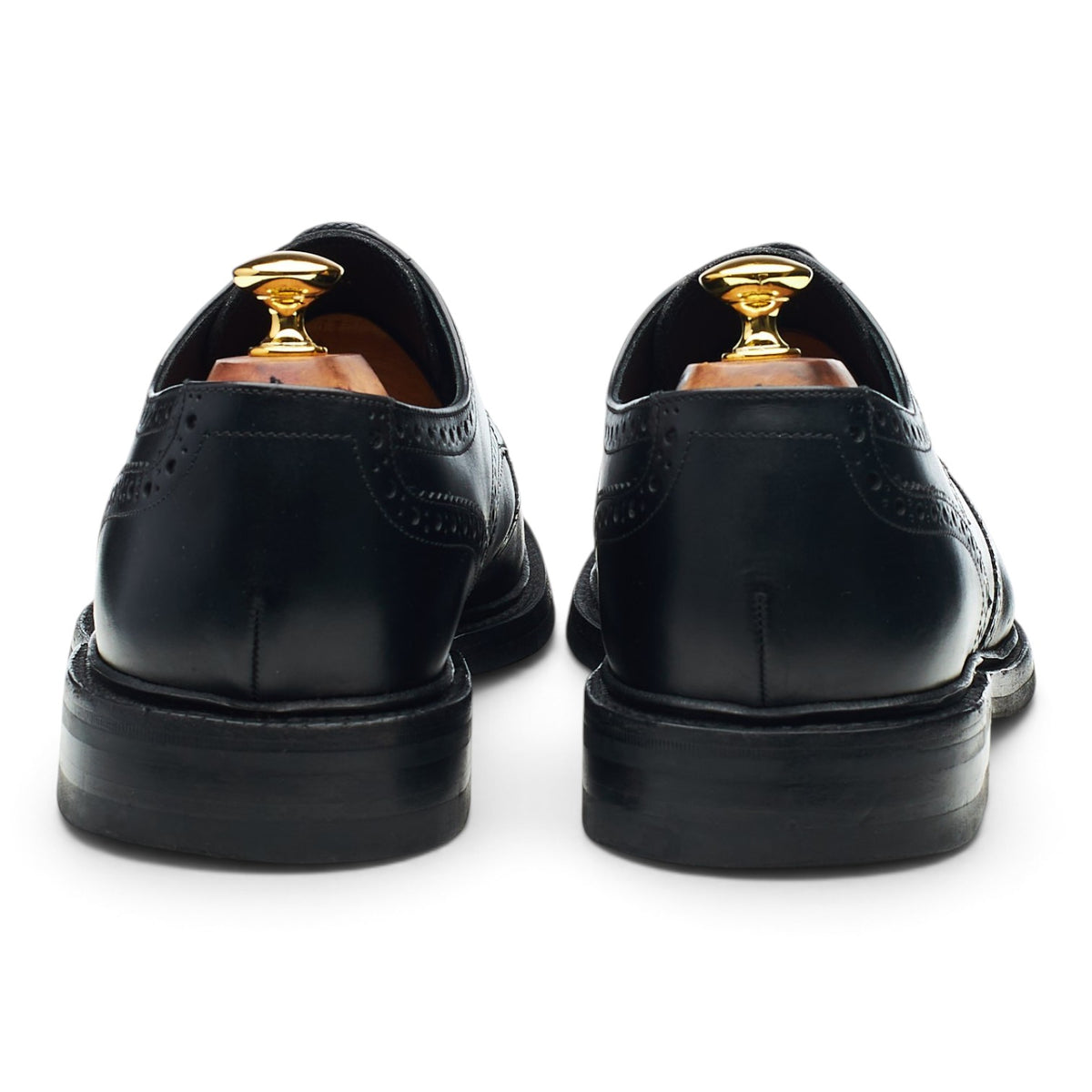 1880 'Chester' Black Leather Derby Brogues UK 11 F