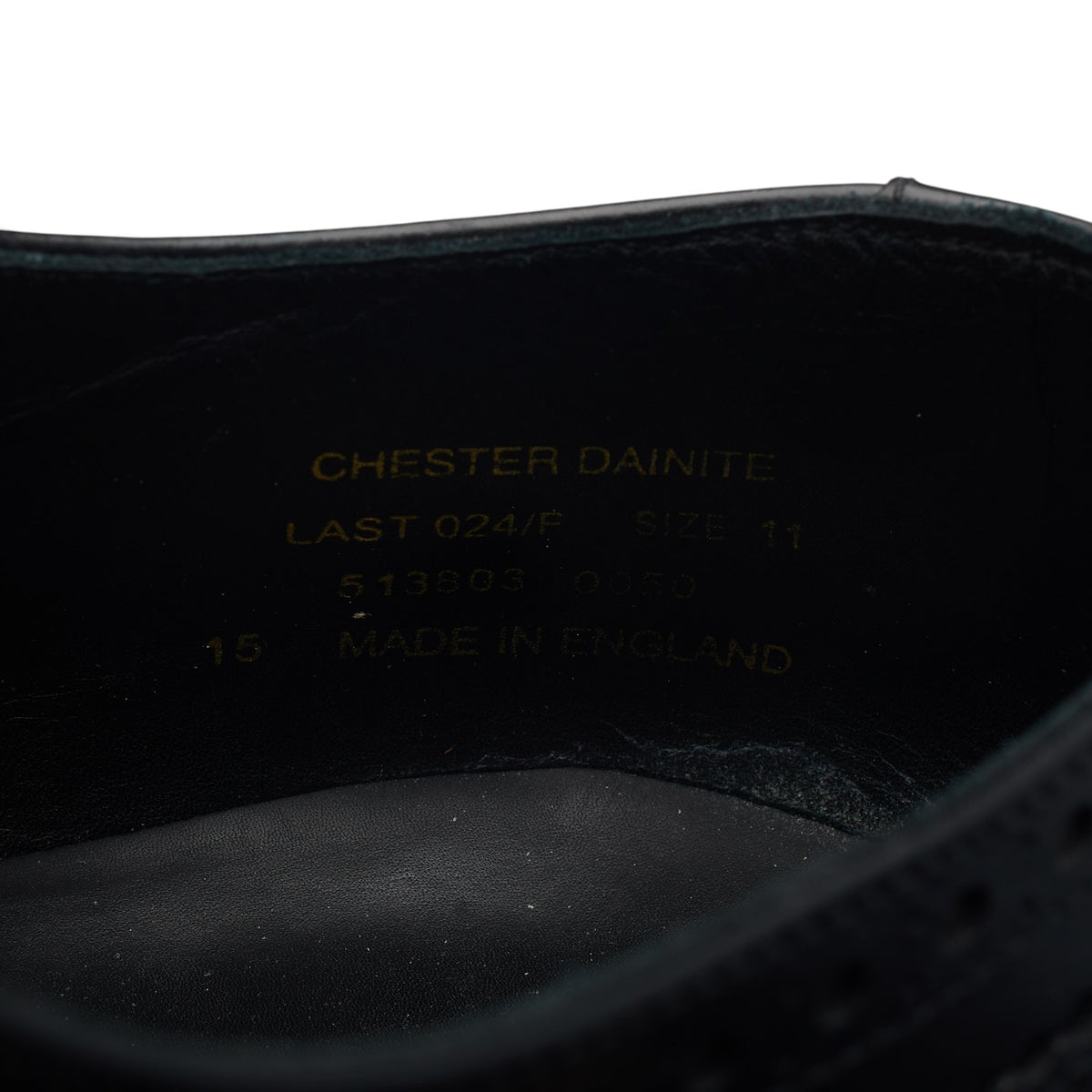 1880 'Chester' Black Leather Derby Brogues UK 11 F