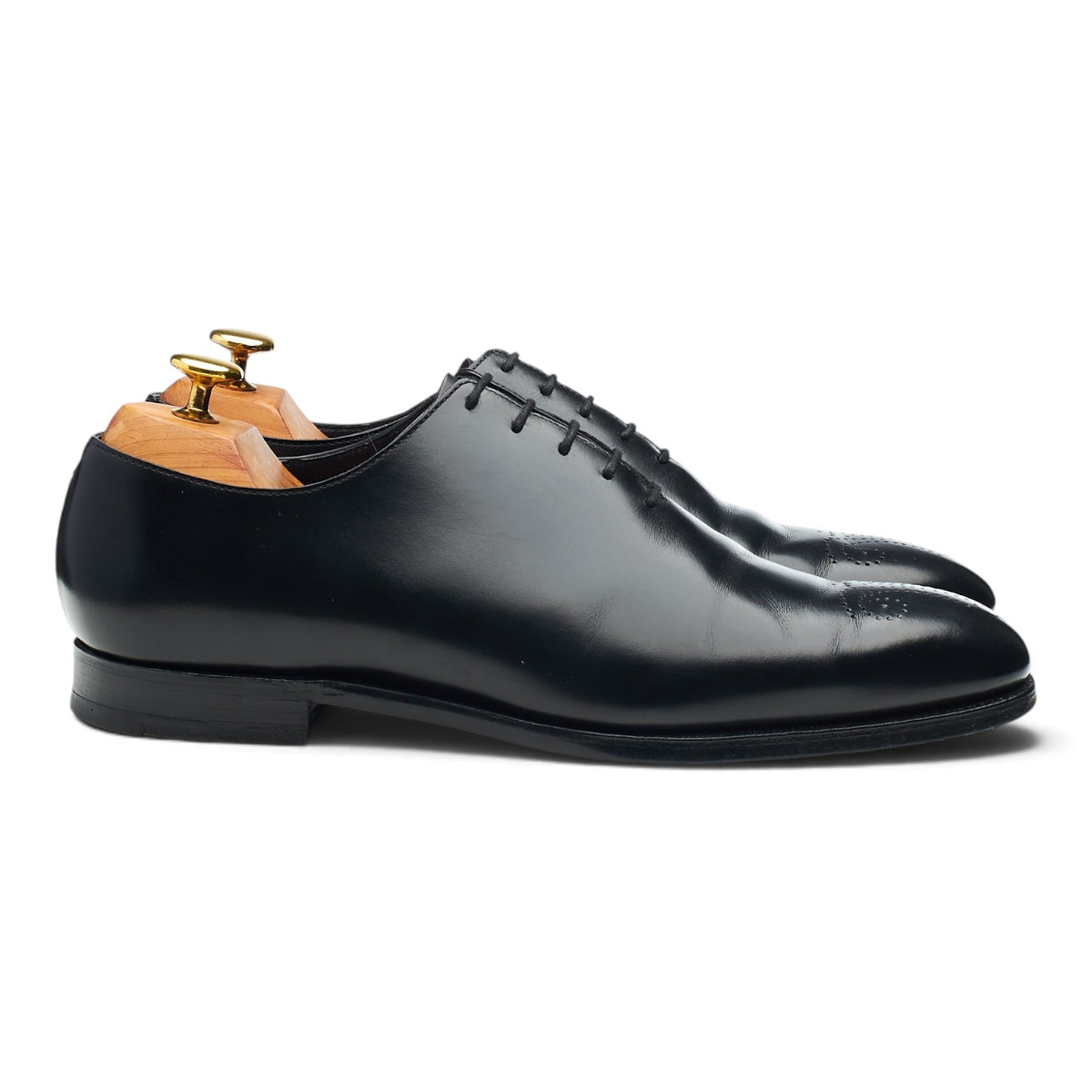 'Weymouth' Black Leather Wholecut Oxford UK 8 E