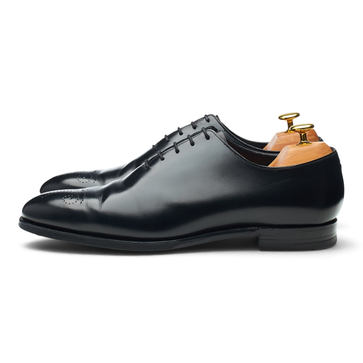 'Weymouth' Black Leather Wholecut Oxford UK 8 E