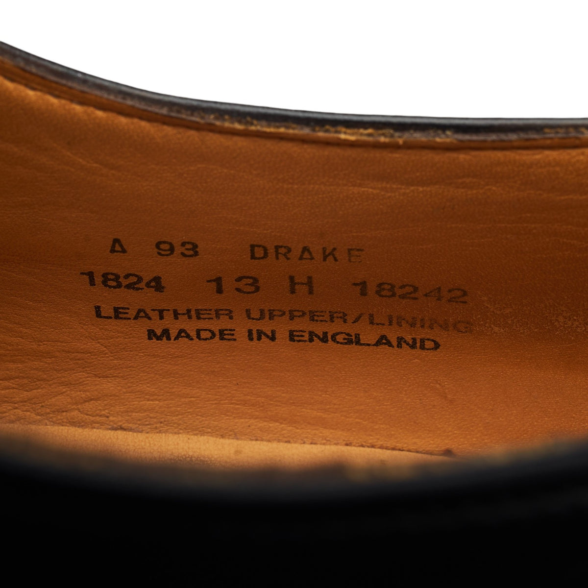 'Drake' Black Leather Derby UK 13 H