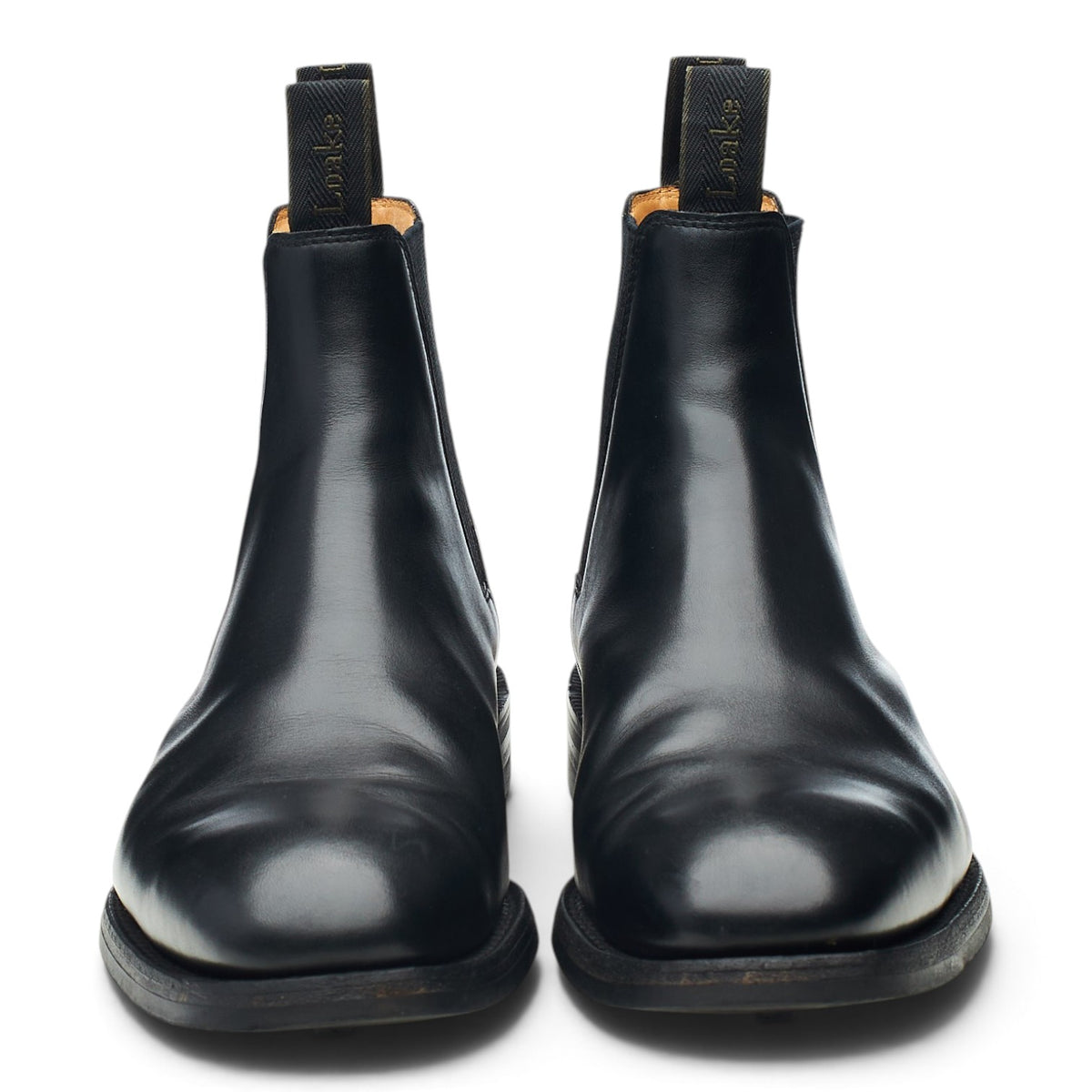 1880 'Chatsworth' Black Leather Chelsea Boots UK 9 G