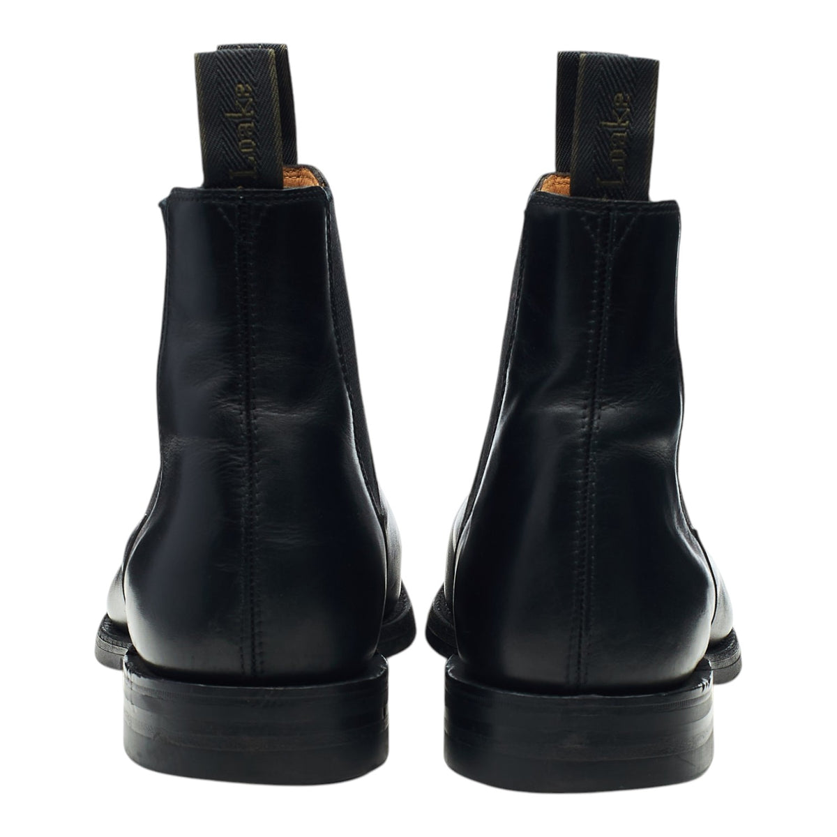 1880 'Chatsworth' Black Leather Chelsea Boots UK 9 G