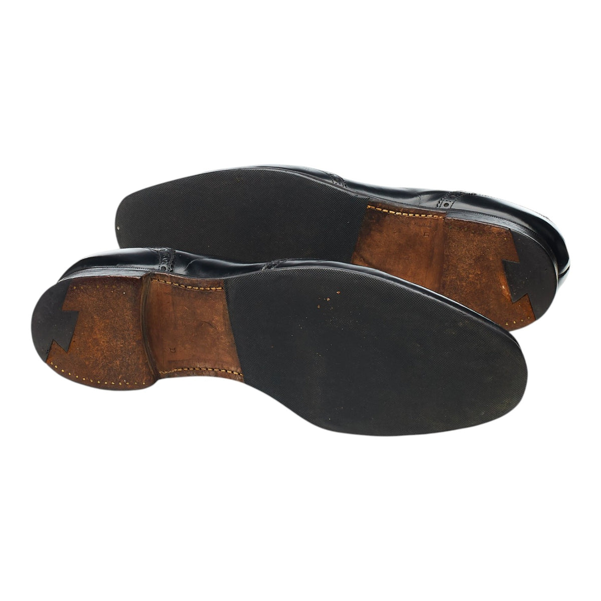 'Madison' Black Leather Brogue Tassel Loafers UK 10.5 D