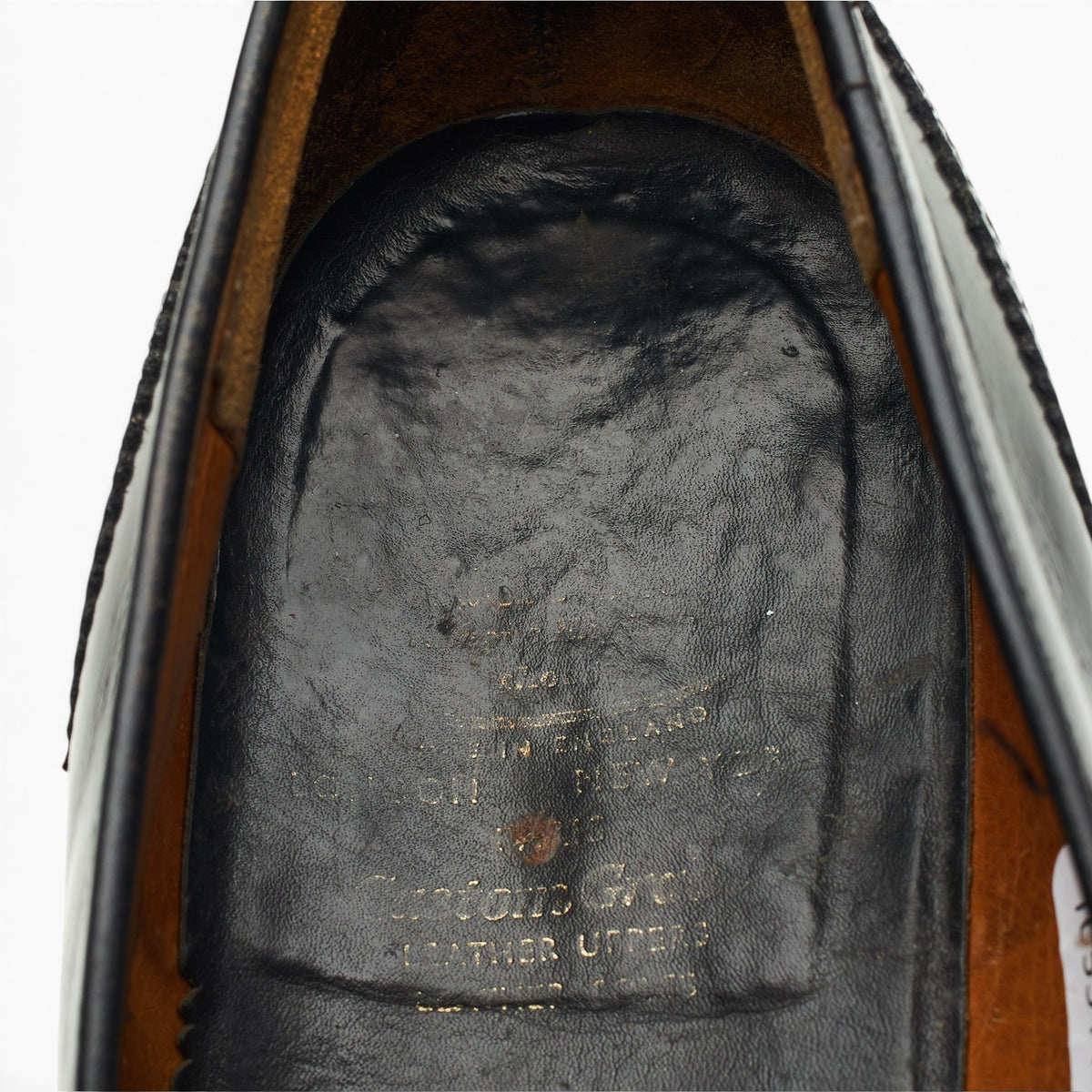 'Madison' Black Leather Brogue Tassel Loafers UK 10.5 D