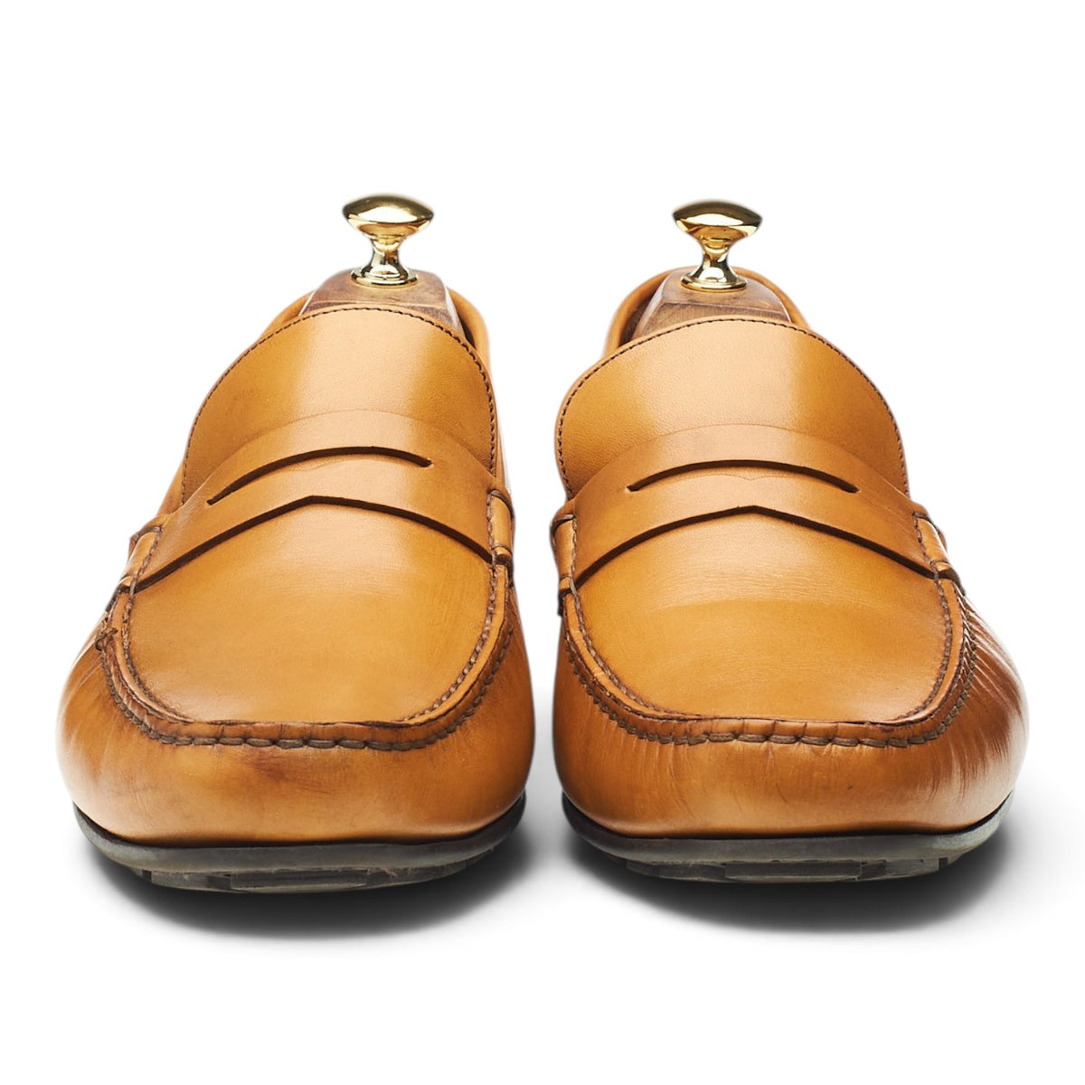Lifestyle 'Goodwood' Tan Brown Leather Driving Loafers UK 11 F