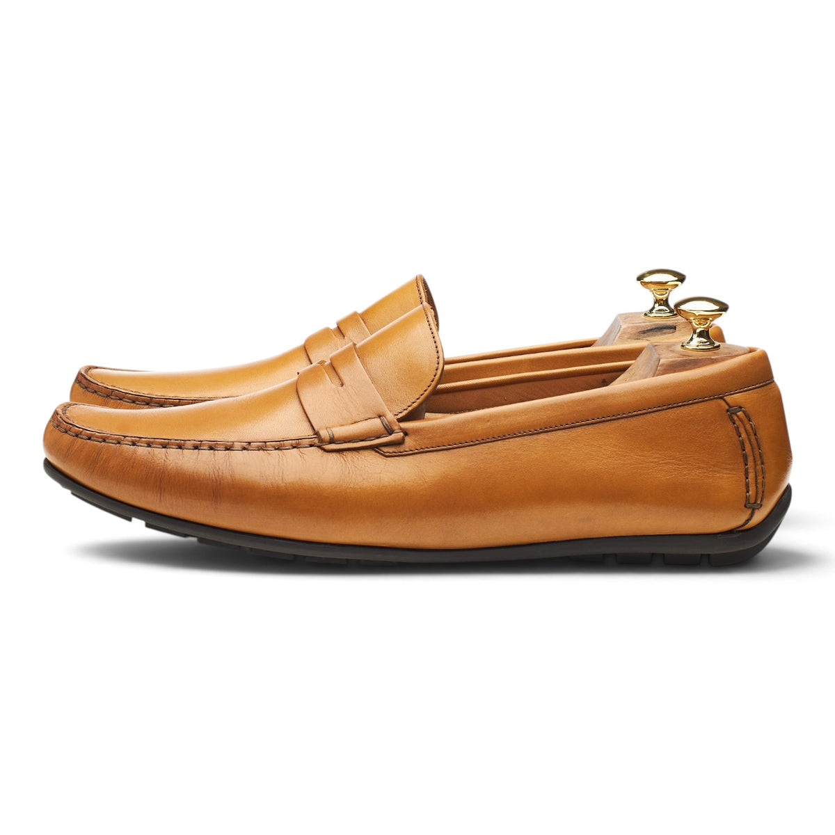 Lifestyle 'Goodwood' Tan Brown Leather Driving Loafers UK 11 F