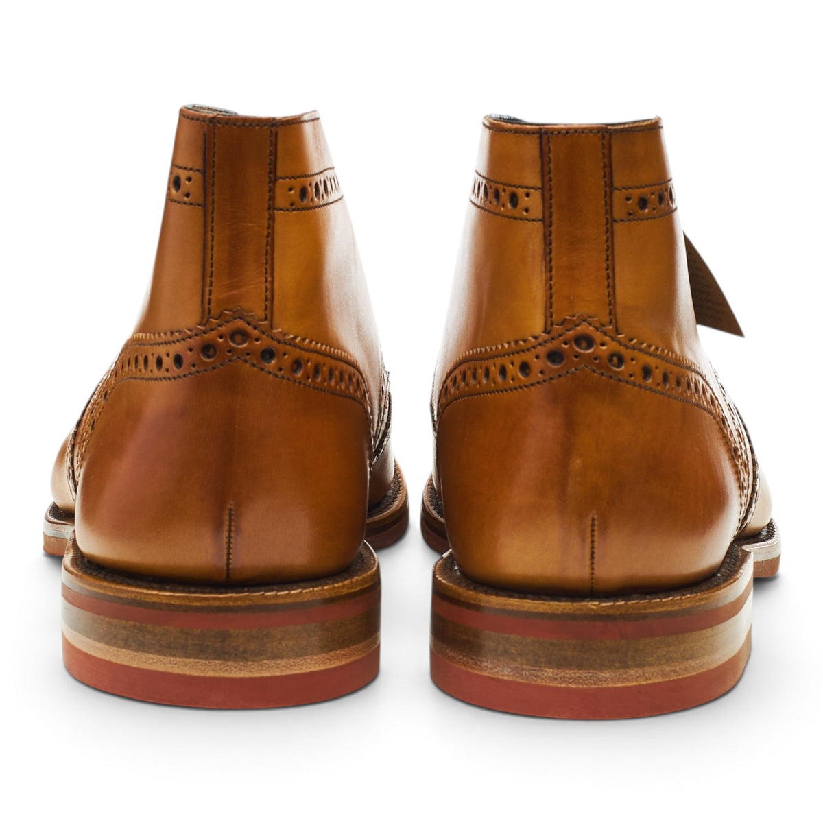 1880 'Reading' Tan Brown Leather Brogue Chukka Boots UK 11 F