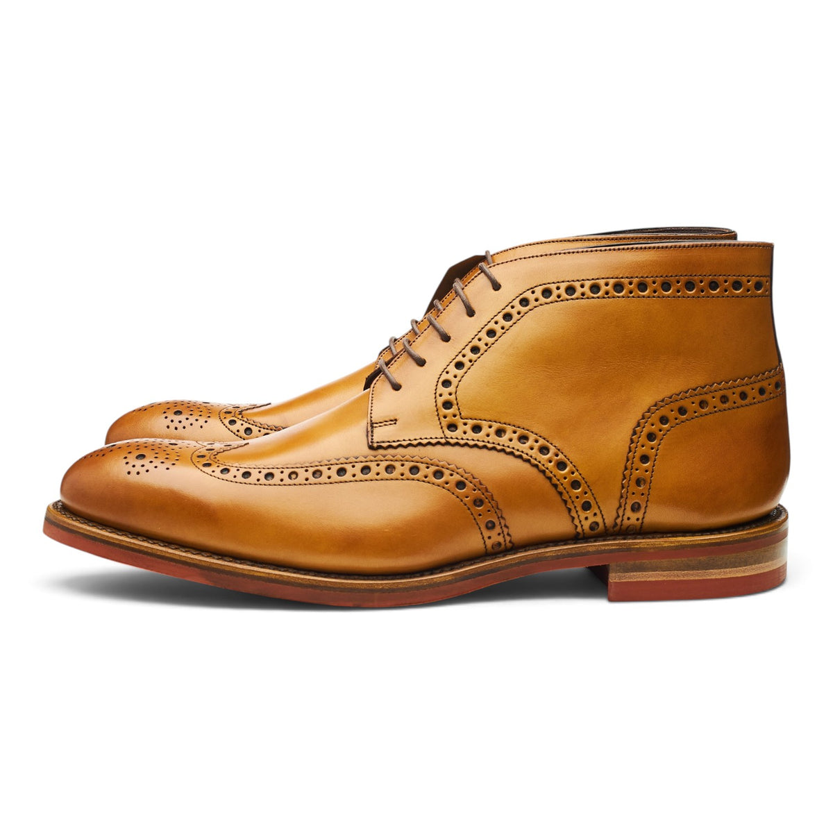 1880 'Reading' Tan Brown Leather Brogue Chukka Boots UK 11 F