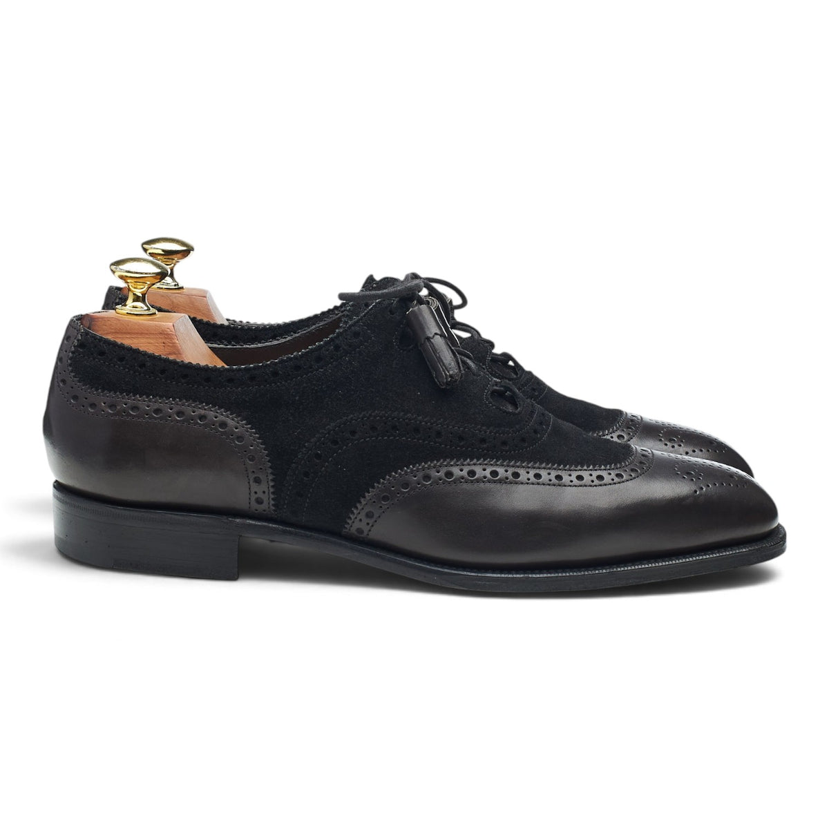 'Skye' Black Leather Ghillie Brogues UK 7.5 D