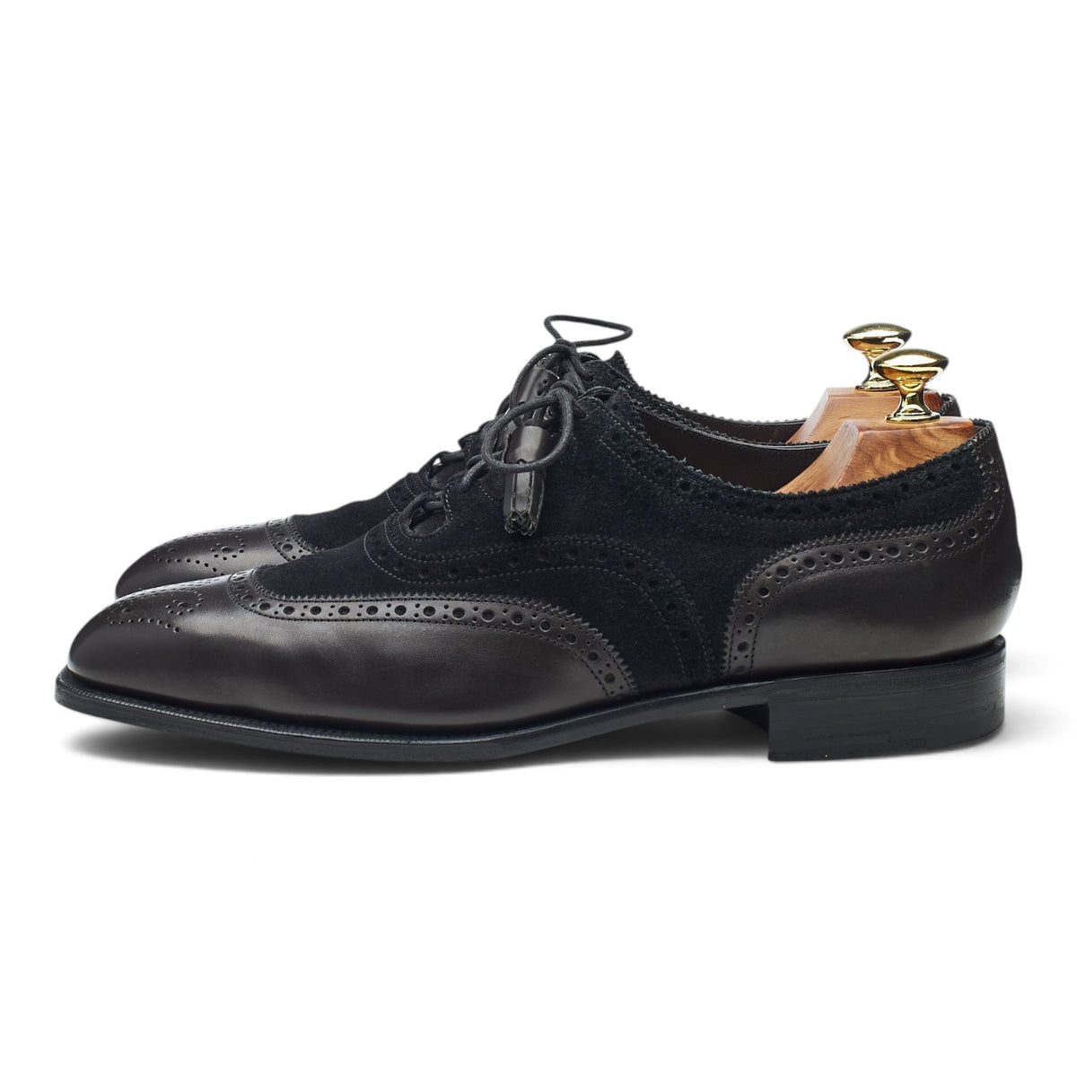 'Skye' Black Leather Ghillie Brogues UK 7.5 D