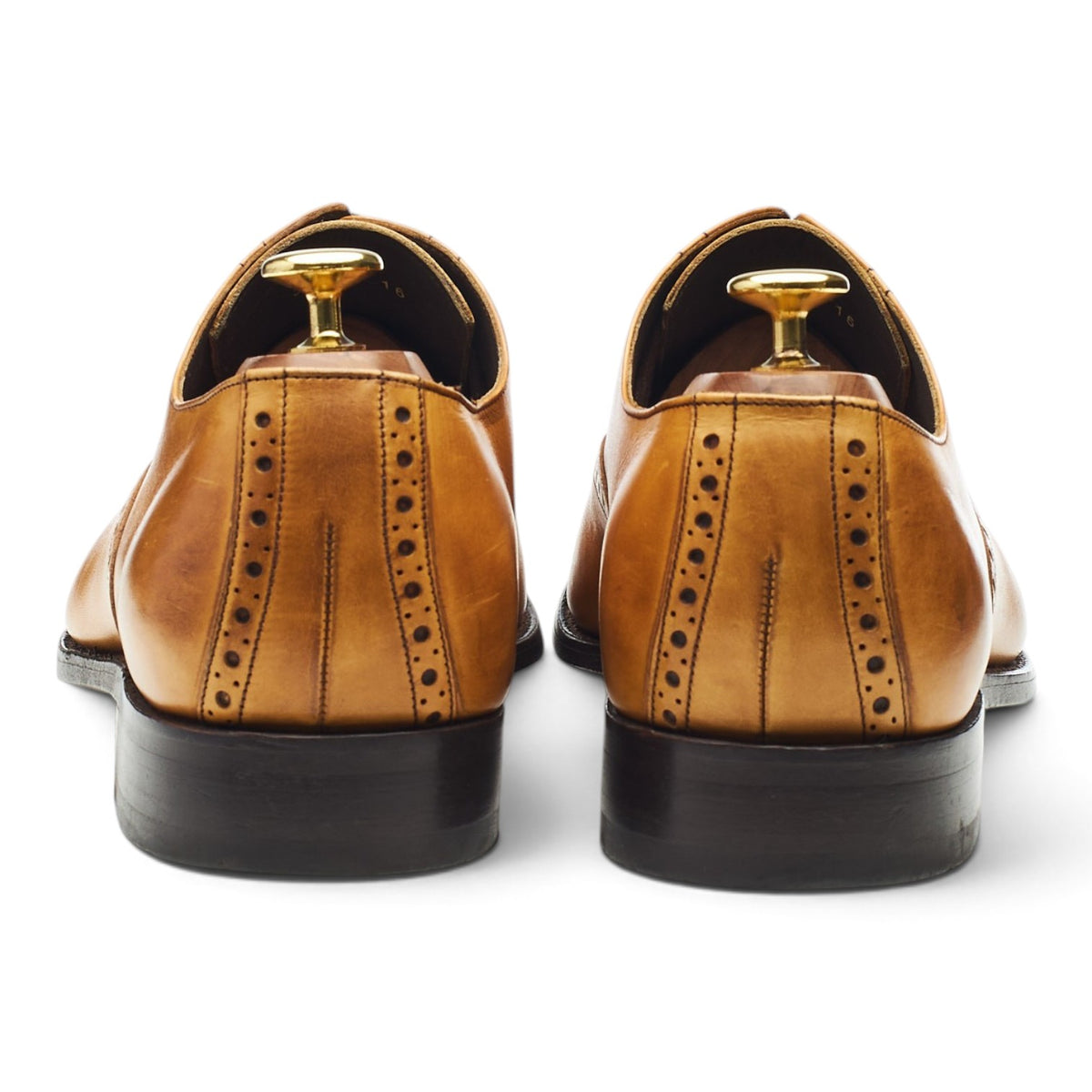 'Flynn' Tan Brown Leather Oxford Brogues UK 8.5 G