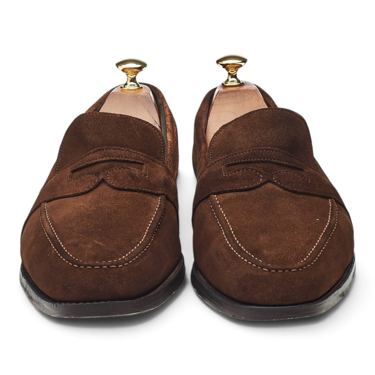 Dark Brown Suede Loafers UK 9 F