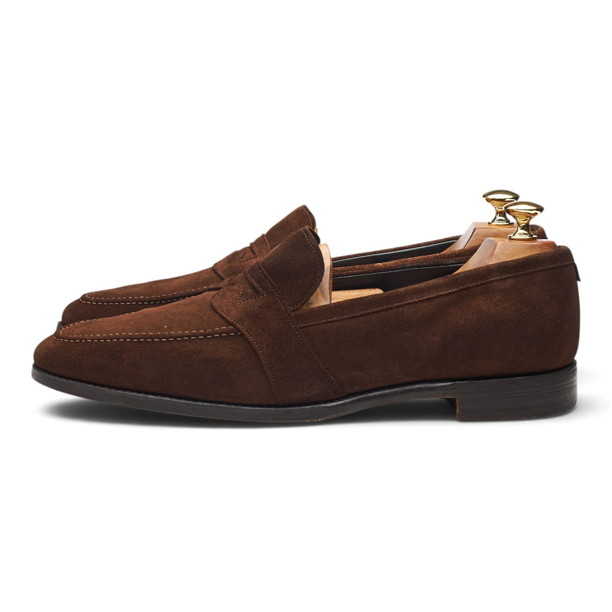 Dark Brown Suede Loafers UK 9 F