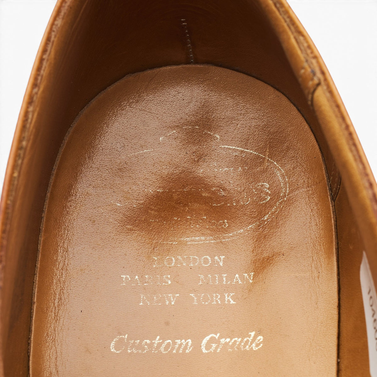 'Sydney' Tan Brown Leather Single Monk Strap UK 10 F