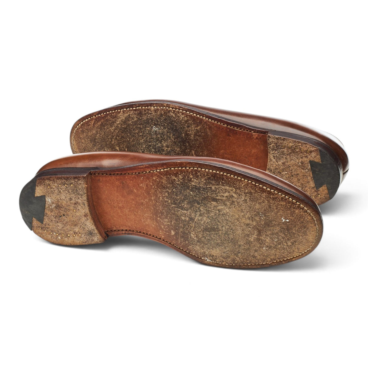 'Boston' Dark Brown Leather Loafers UK 8 E